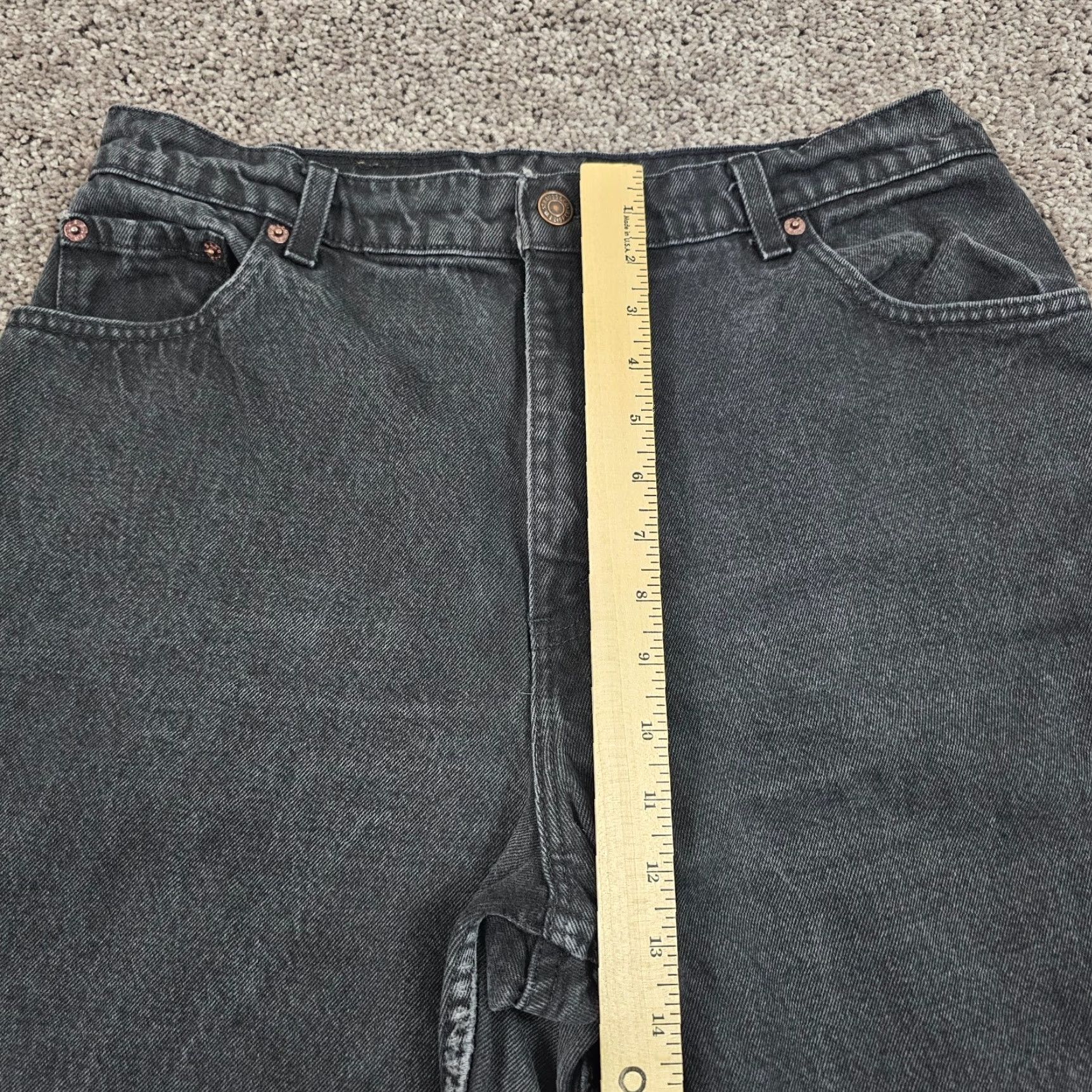 Levi's VINTAGE Levi's Jeans 551 Womens 16 Long Black Tapered Relaxed 90s USA 32x32 Size 38" / US 16 / IT 52 - 4 Thumbnail