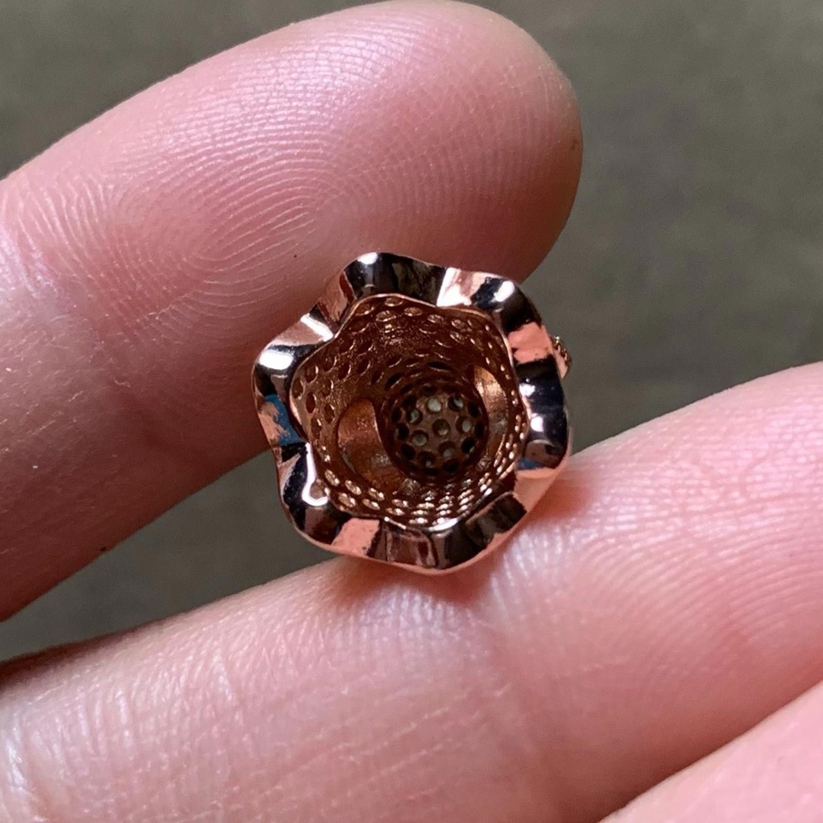 Other NWOT Crystal Rose Gold Ghost Charm Sterling Silver 925 Size ONE SIZE - 10 Thumbnail