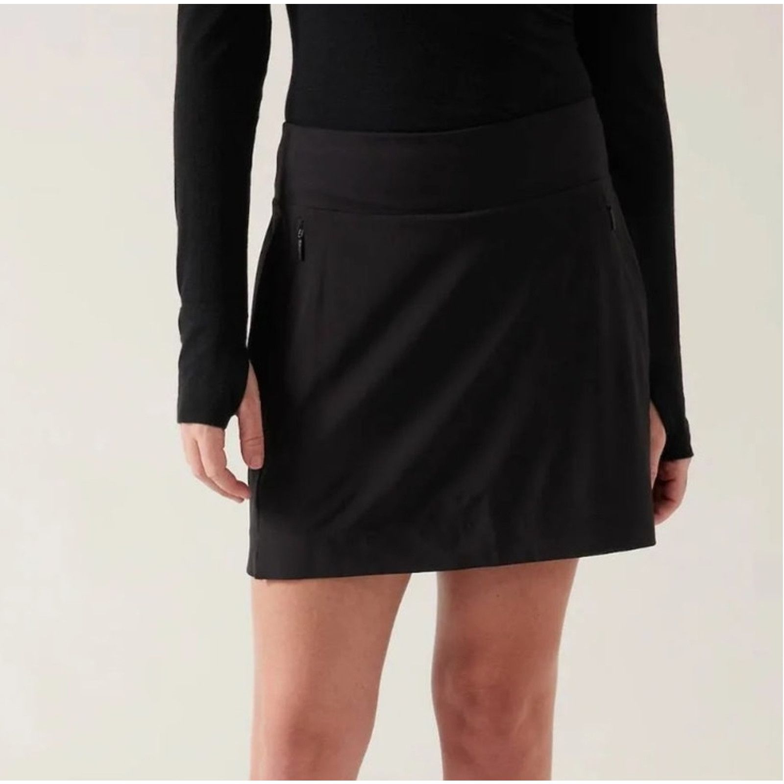 Athleta Athleta Soho Skort Black Mini Tennis Athletic Skirt , 6 tall Size 28" / US 6 / IT 42 - 6 Thumbnail