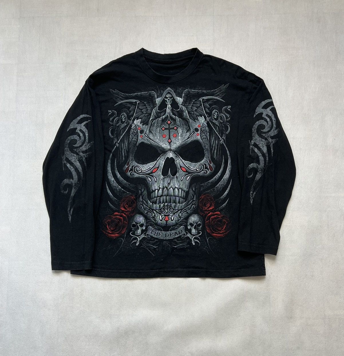 Vintage Longsleeve The Dead skull print vintage 90’s 00’s Size US L / EU 52-54 / 3 - 1 Thumbnail