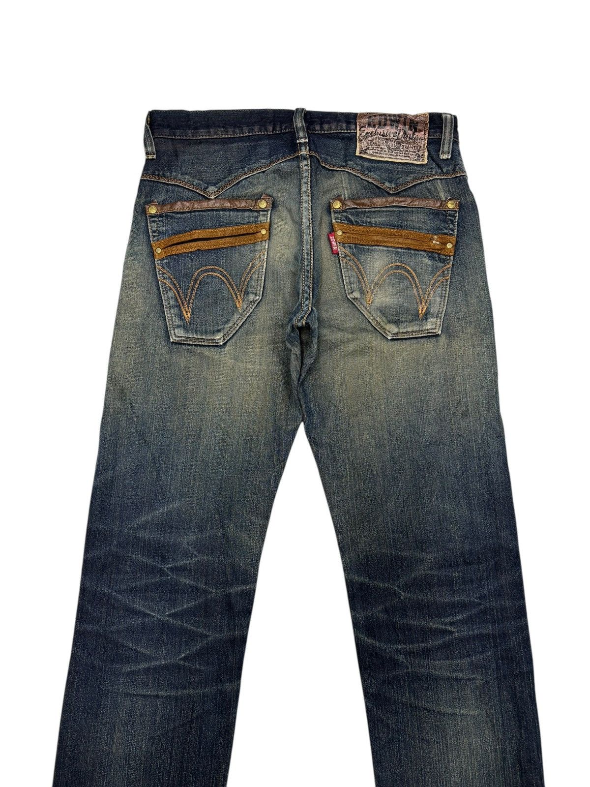 Kapital 🔥EDWIN EXCLUSIVE VINTAGE RUSTY MUD WASH DISTRESS DENIM JEAN Size US 34 / EU 50 - 4 Thumbnail
