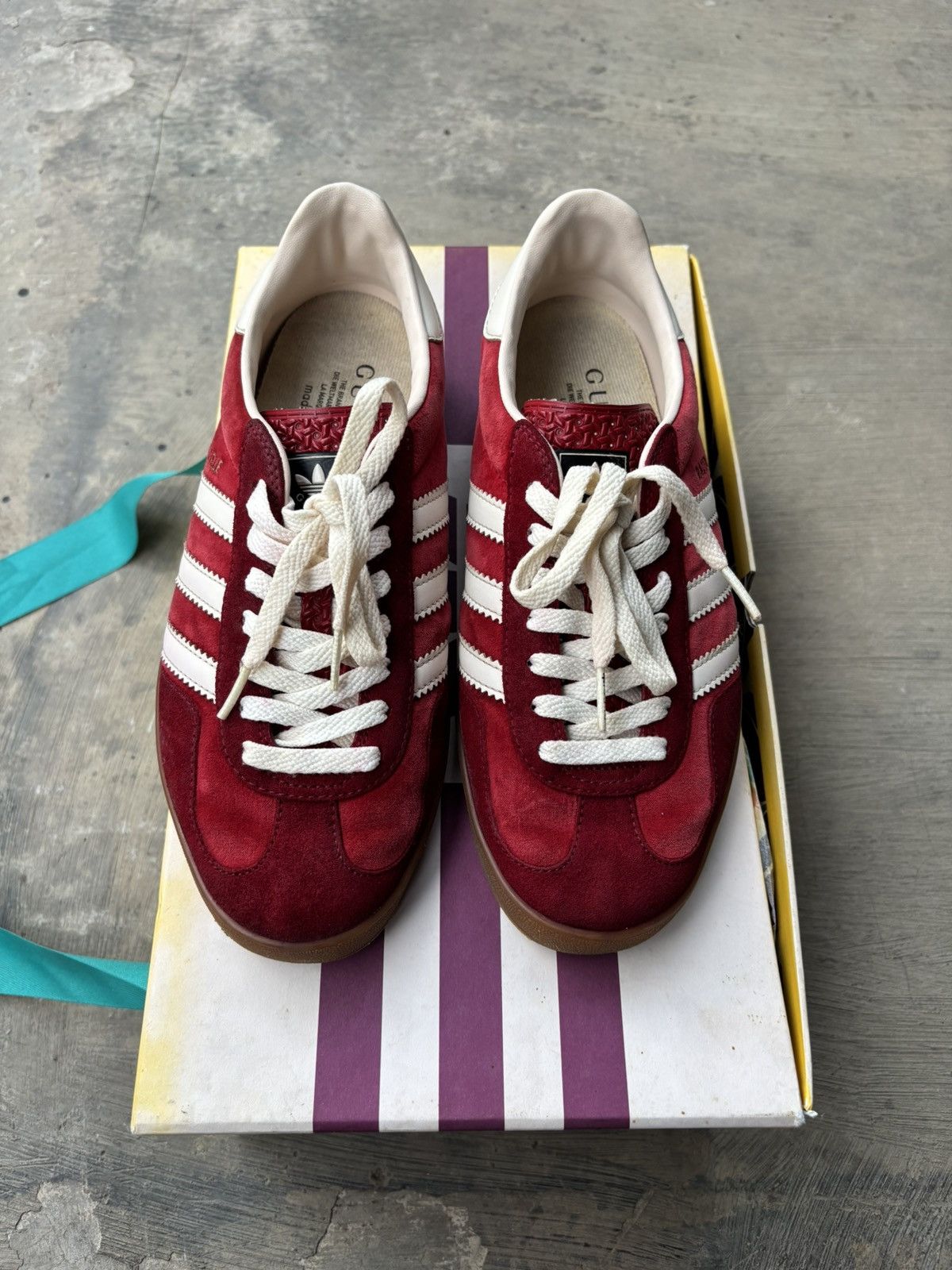 Adidas × Gucci Adidas x Gucci Gazelle ‘Red Softy Velvet’ Size US 7 / EU 40 - 3 Thumbnail