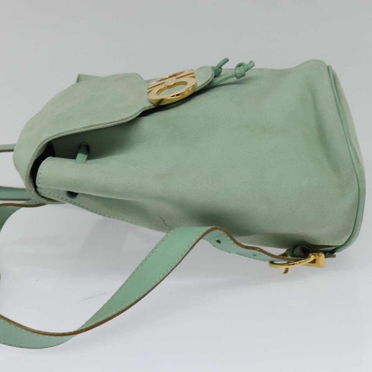 Salvatore Ferragamo Salvatore Ferragamo Backpack Suede Peppermint Gold Size ONE SIZE - 3 Thumbnail