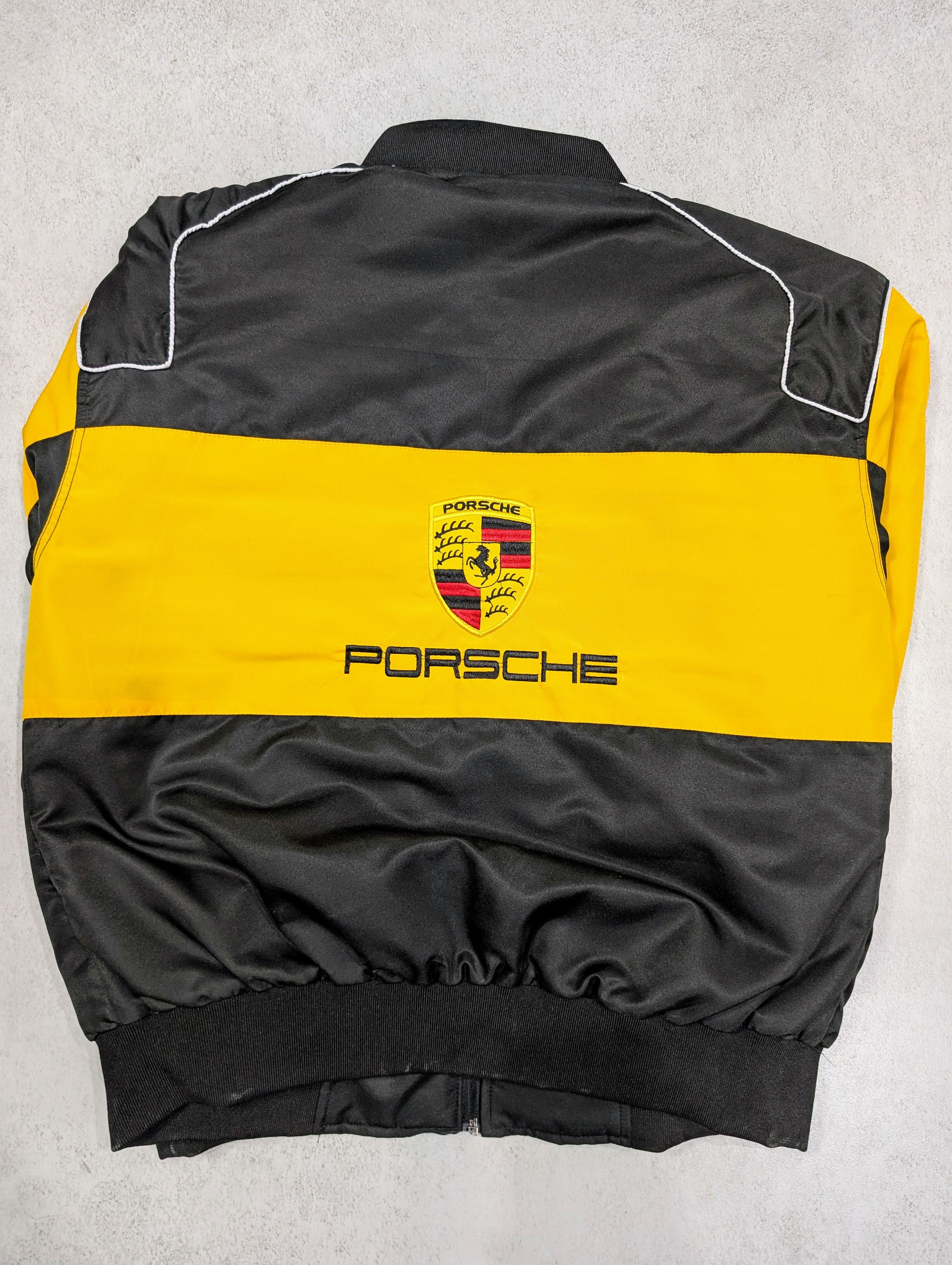 Porsche Design 💥 Men's Porsche Black & Yellow Racing Jacket -Iconic Design Size US XL / EU 56 / 4 - 10 Thumbnail