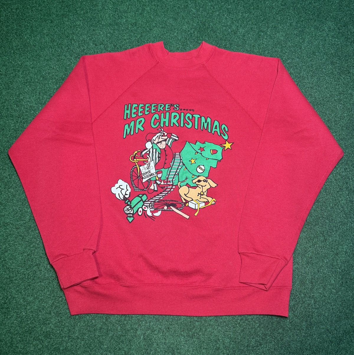 Tultex × Vintage Vintage 90s Mr. Christmas Santa Funny Sweatshirt Crewneck Size US L / EU 52-54 / 3 - 1 Thumbnail