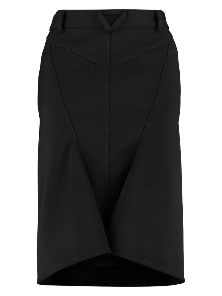 Bottega Veneta o1y0725 Midi Skirt in Black Size 27" / US 4 / IT 40 - 2 Thumbnail