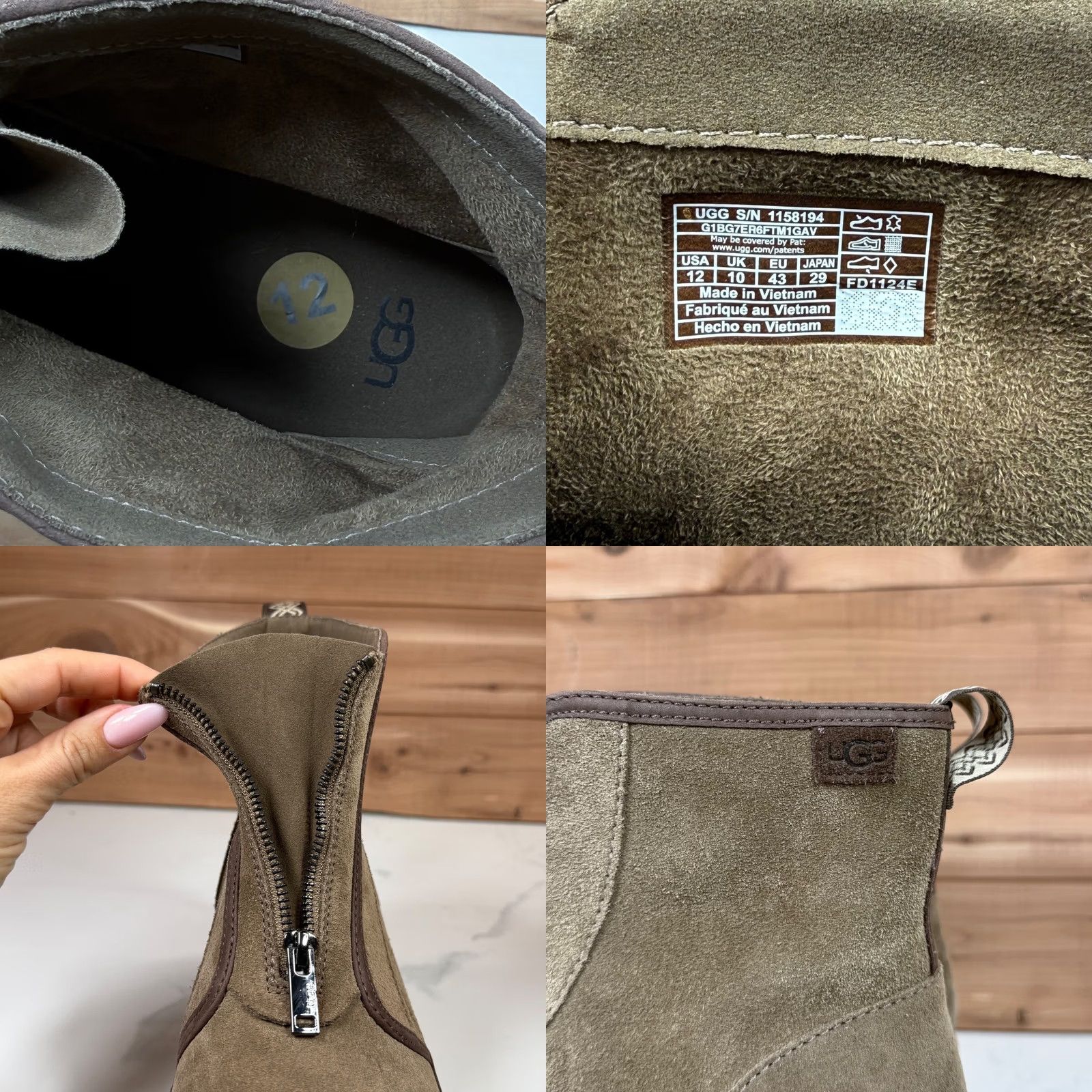 Ugg UGG Women Cityfunc Zip Water-Resistant Platform Bootie Hickory Suede Size 12 Boots Women Size US 12 / IT 42 - 9 Thumbnail