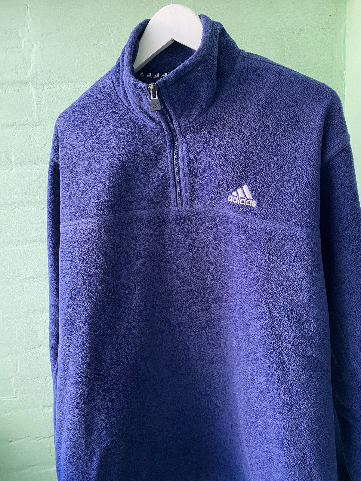 Adidas × Vintage Vintage 90’s Fleece Jacket Size US L / EU 52-54 / 3 - 3 Thumbnail