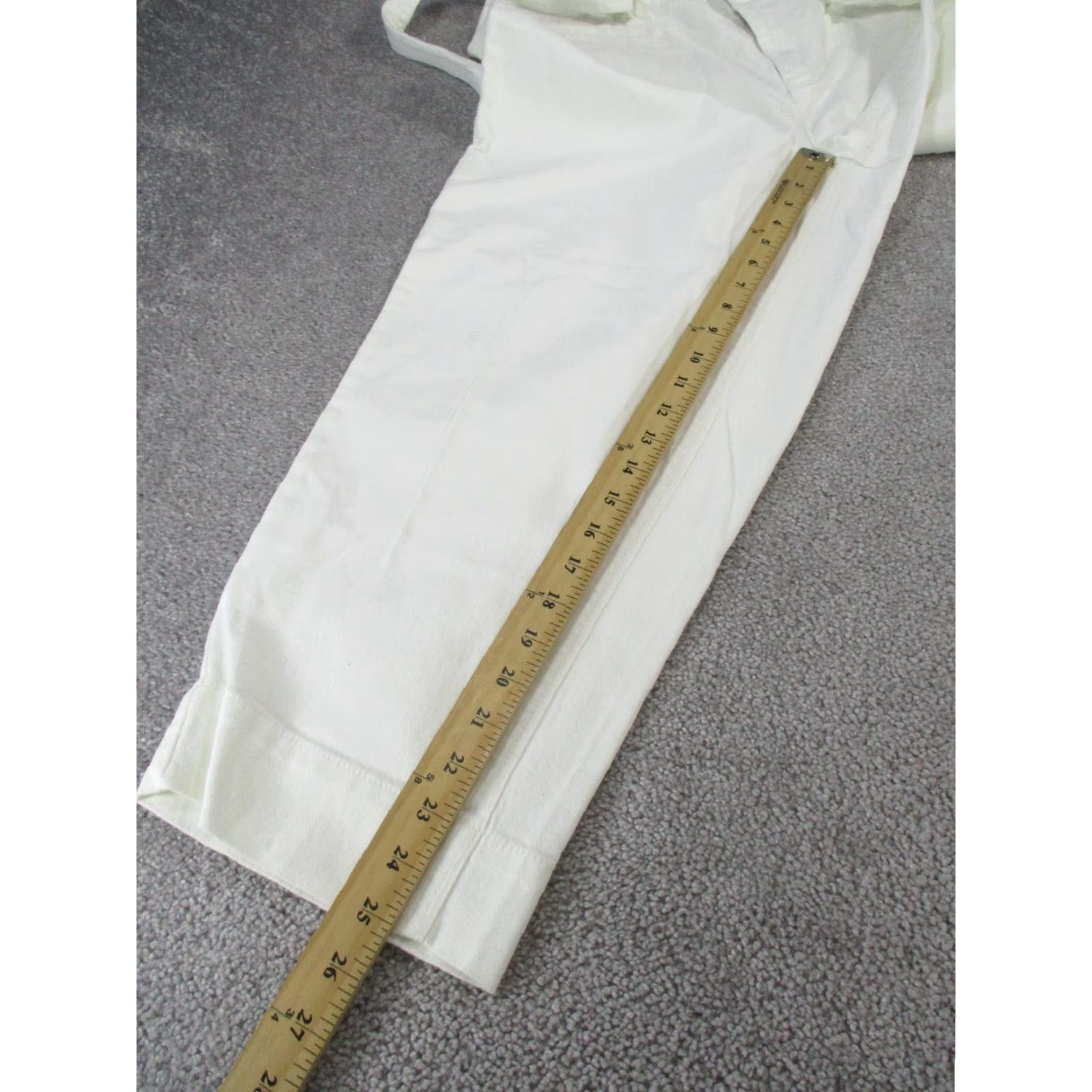 Loft LOFT Jeans Womens 14 White Denim Tapered Crop NEW Size 36" / US 14 / IT 50 - 4 Thumbnail