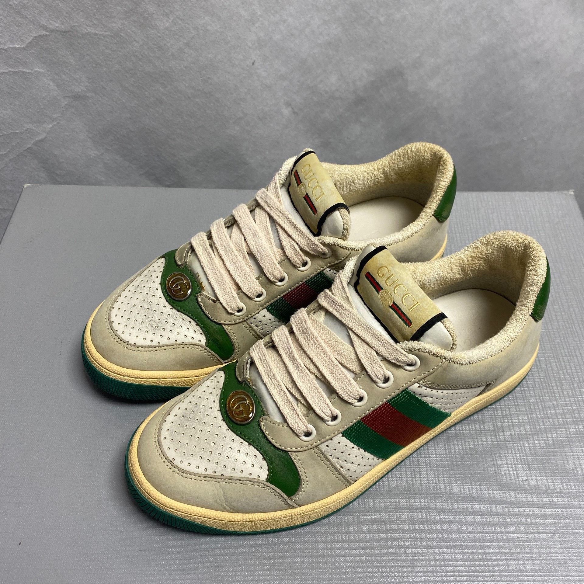 Gucci Gucci Screener Leather Sneakers Size US 5 / IT 35 - 1 Thumbnail