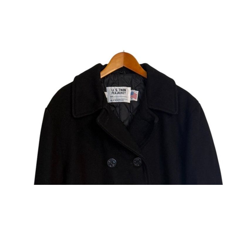 Schott Vintage Schott US 740N Pea Jacket Men 18 Black Wool Navy Size US L / EU 52-54 / 3 - 2 Thumbnail