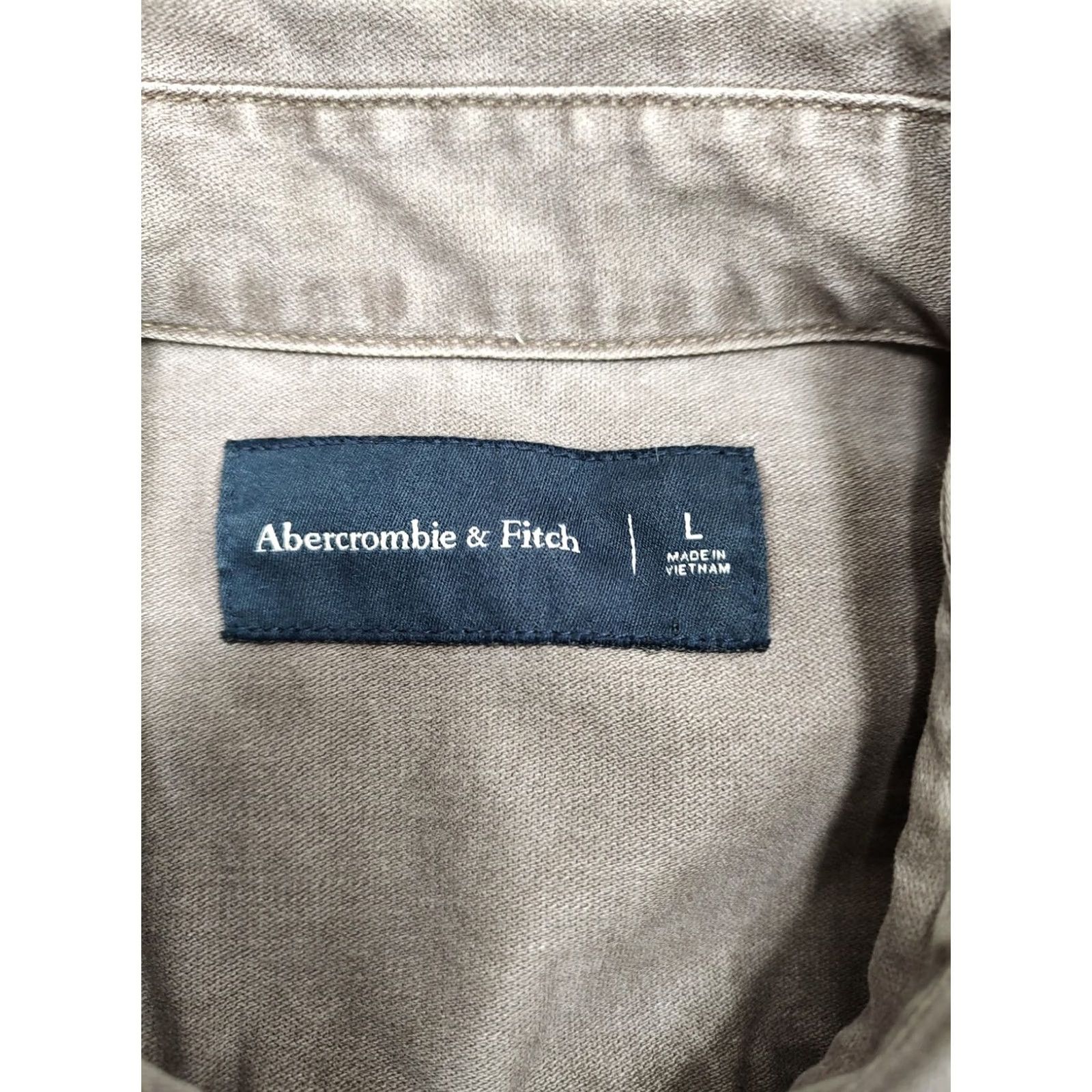 Abercrombie & Fitch Abercrombie & Fitch Mens Denim Shirt Button-Up Pockets Brown 90s Outdoor Casual Large) Size US L / EU 52-54 / 3 - 4 Thumbnail