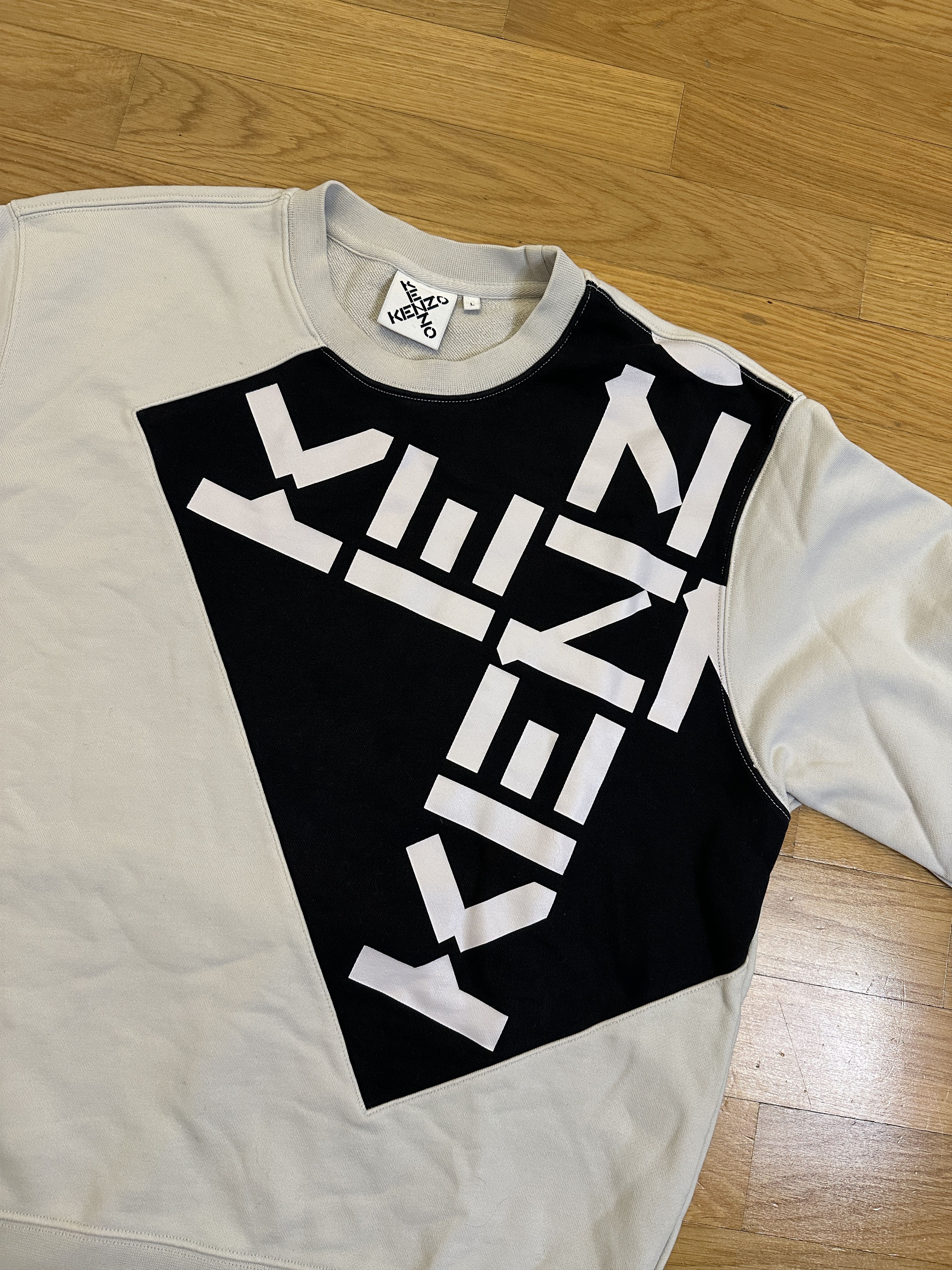 Kenzo Kenzo Paris Diagonal Logo Crewneck Sweater - Size L Size US L / EU 52-54 / 3 - 1 Thumbnail