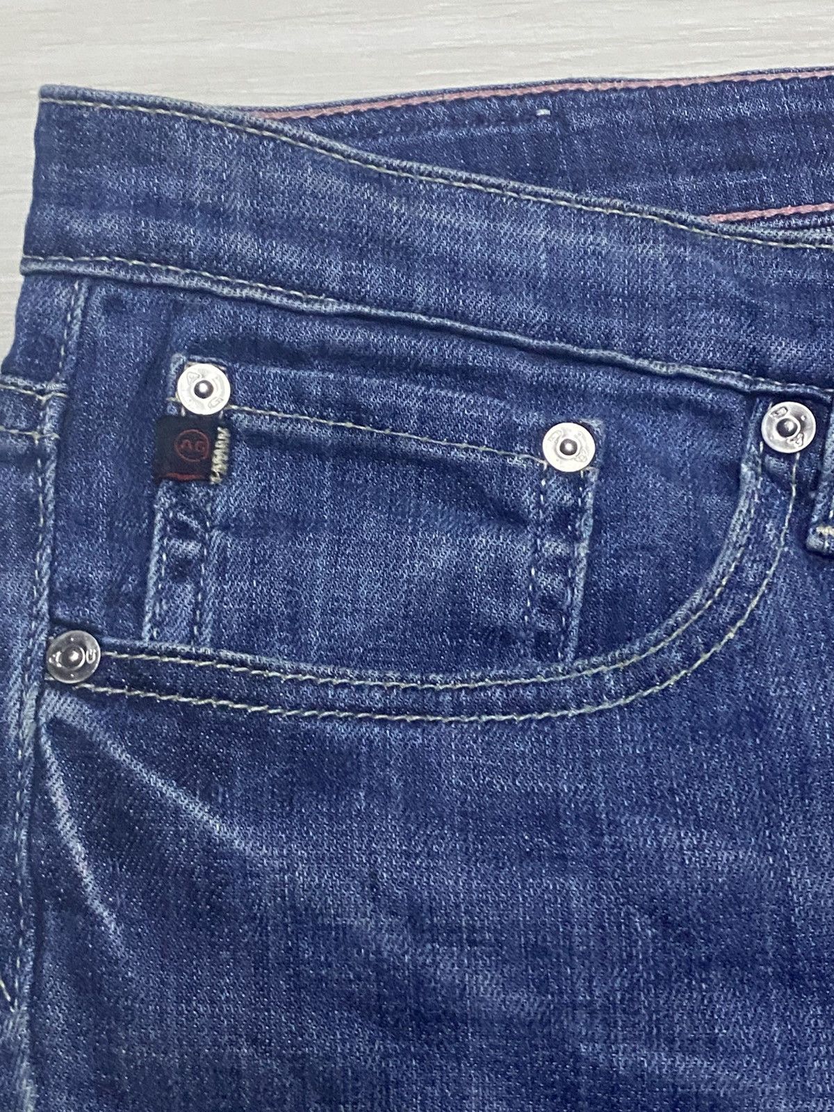 AG Adriano Goldschmied Vintage Adriano the Angle Blue Wash Flare Jeans Size US 35 - 7 Thumbnail