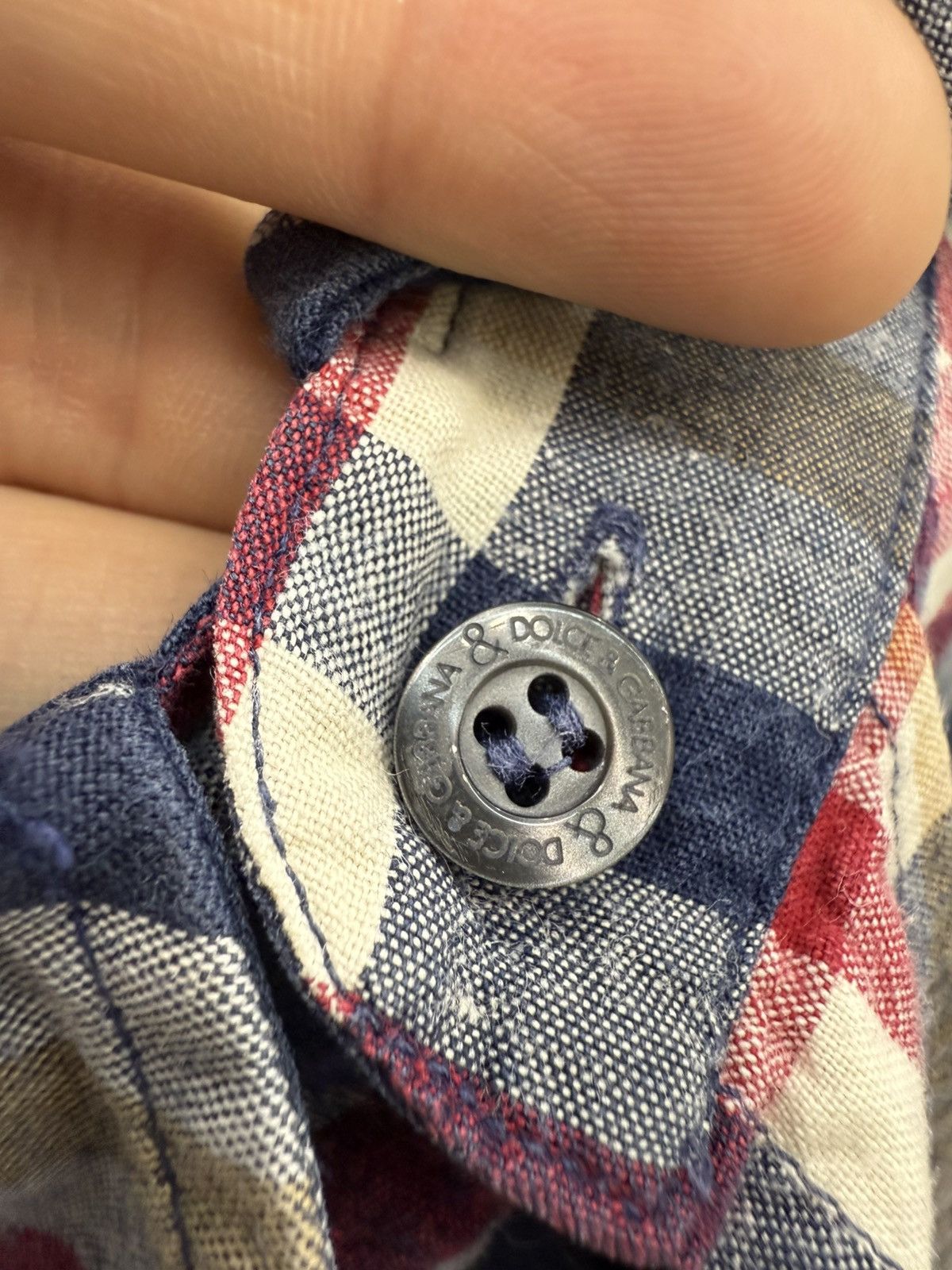 Dolce & Gabbana Dolce & Gabbana Checked Pocket Button Up Shirt Size US M / EU 48-50 / 2 - 5 Thumbnail