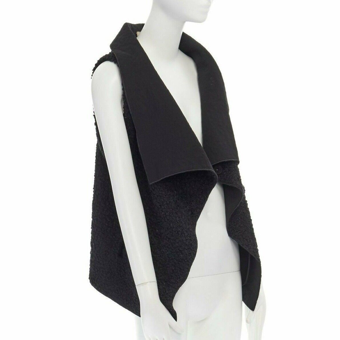 Roland Mouret RM ROLAND MOURET wool mohair blend draped collar sleeveless vest jacket US6 M Size M / US 6-8 / IT 42-44 - 1 Thumbnail