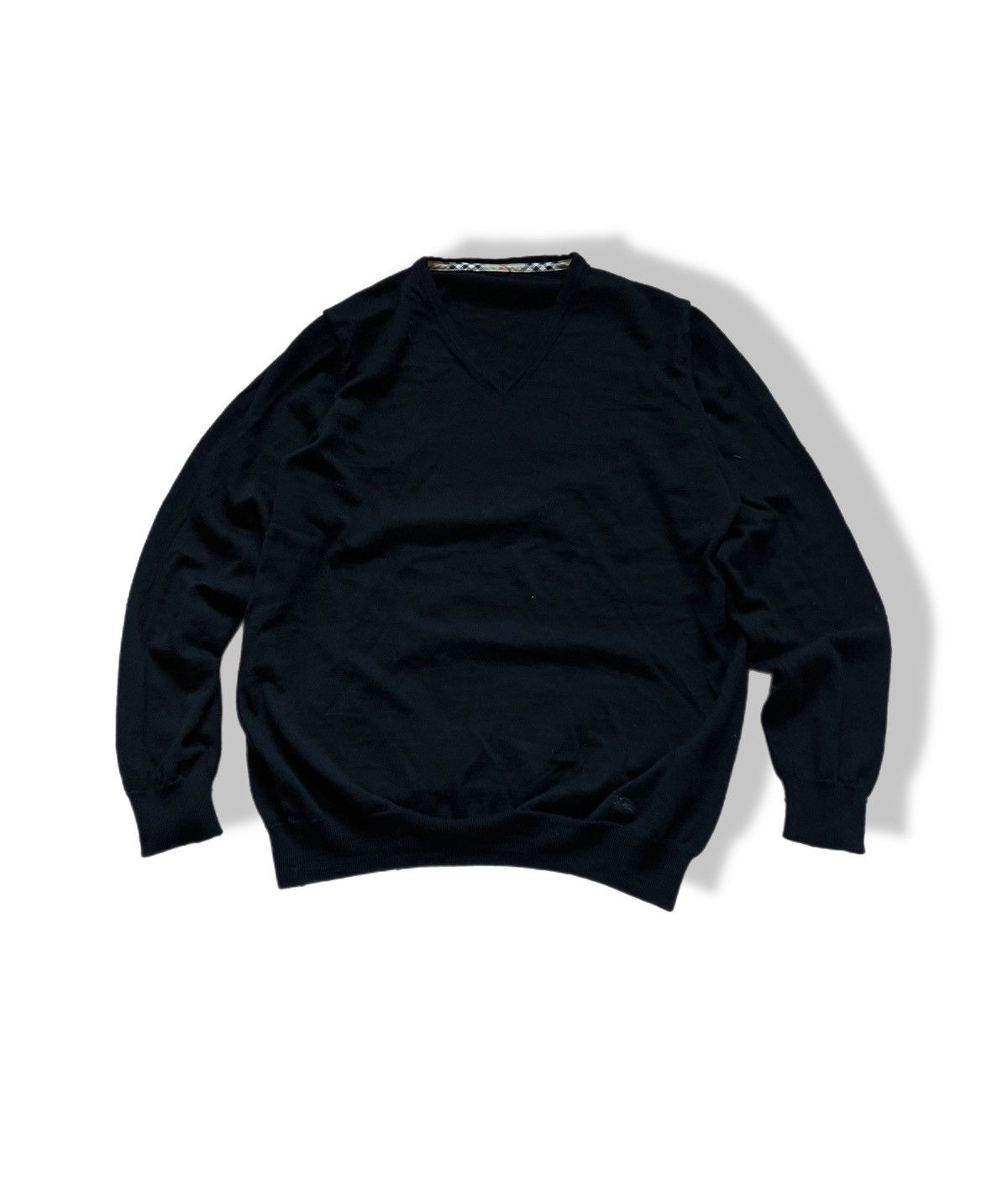 Burberry Vintage Burberry Sweatshirt Knit Black Old Money Size US L / EU 52-54 / 3 - 1 Thumbnail