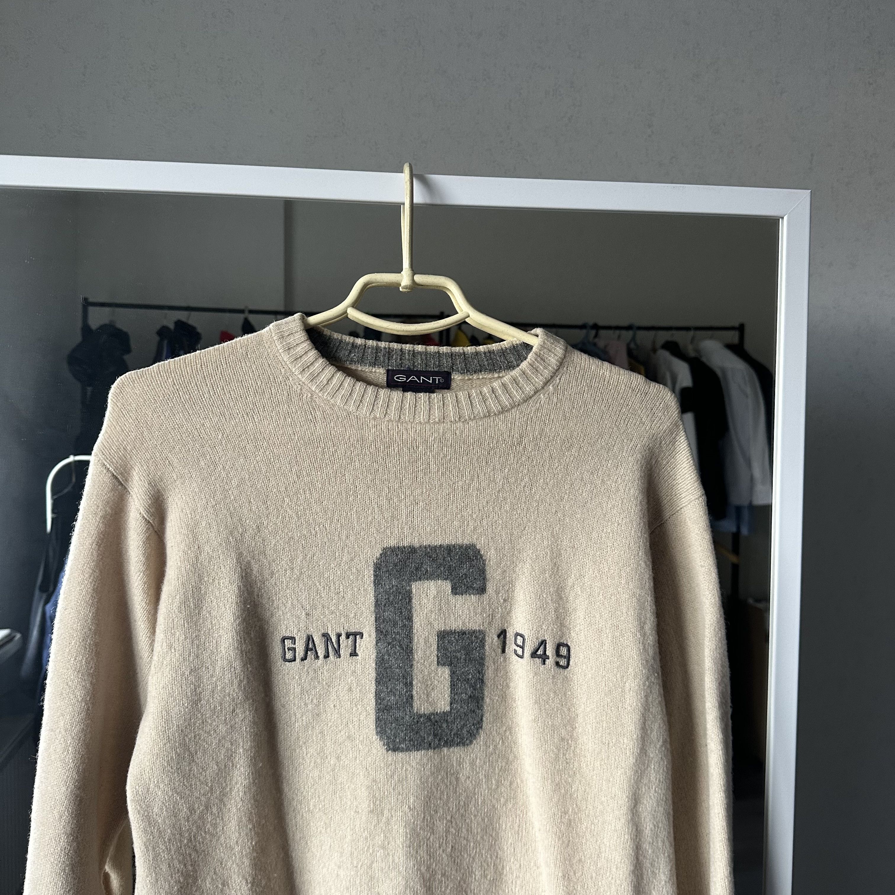 Gant Gant Big Logo Lambswool Vintage Avant Garde Sweater Size US S / EU 44-46 / 1 - 2 Thumbnail