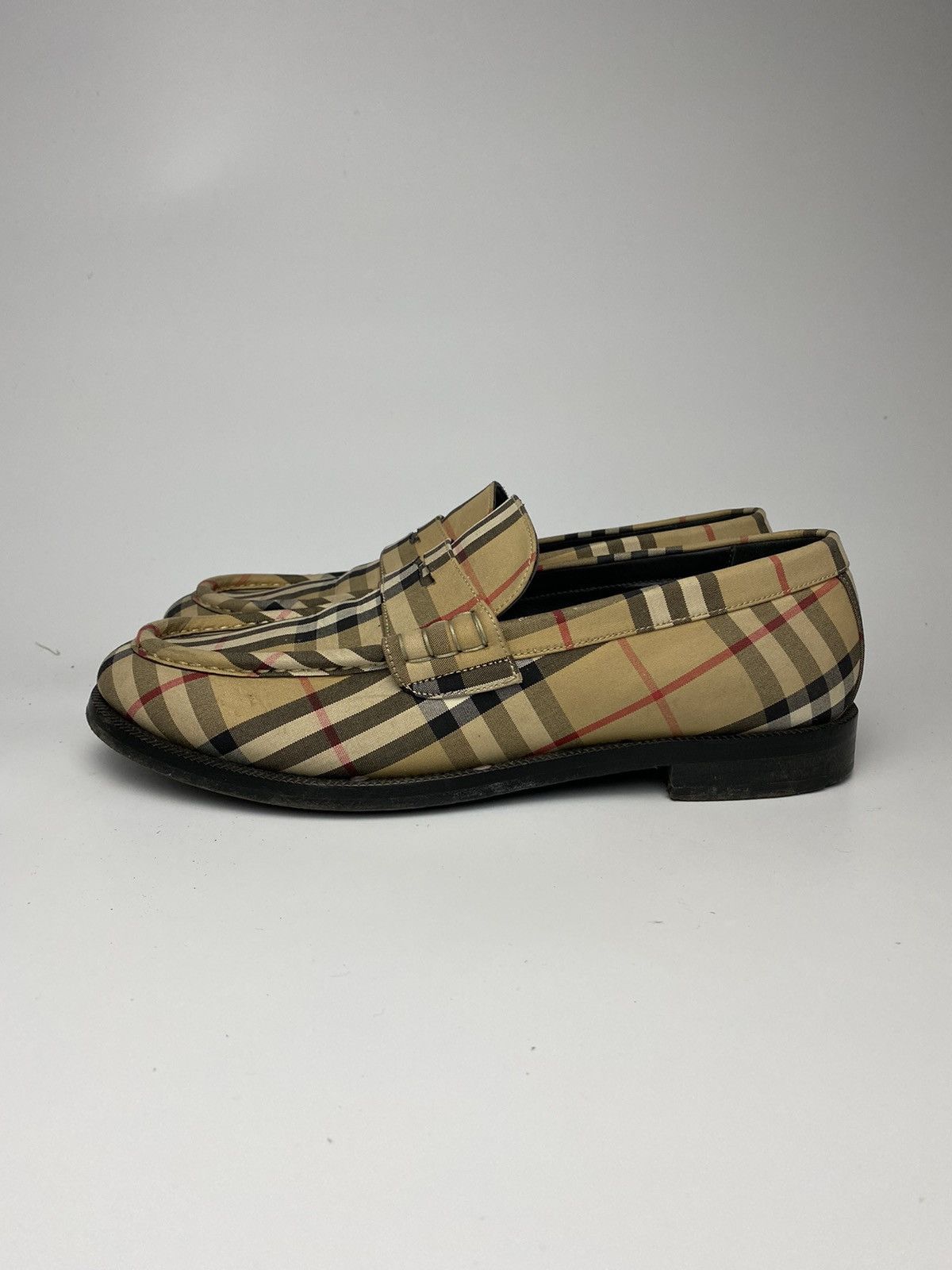 Burberry Burberry Beige Check Bedmont Loafers Size 10us Size US 10 / EU 43 - 7 Thumbnail