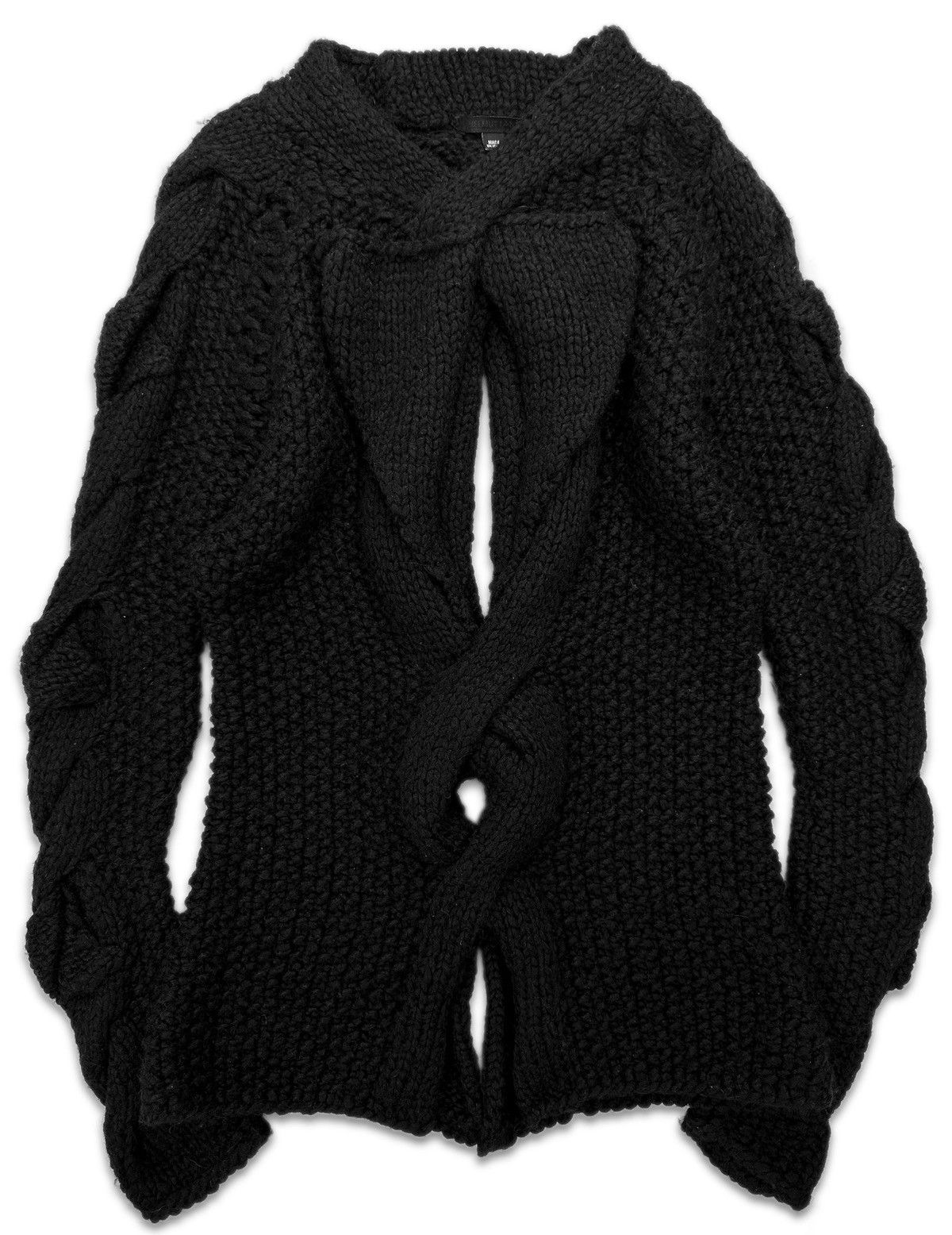 Helmut Lang SS02 Helmut Lang ‘Braided’ Cashmere Black Knitted Sweater Size US M / EU 48-50 / 2 - 1 Thumbnail
