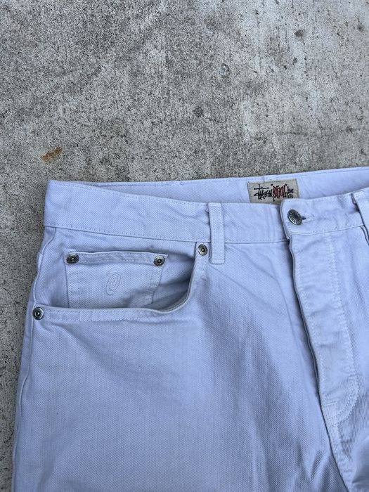 Stussy STUSSY White Baggy Pants | Grailed