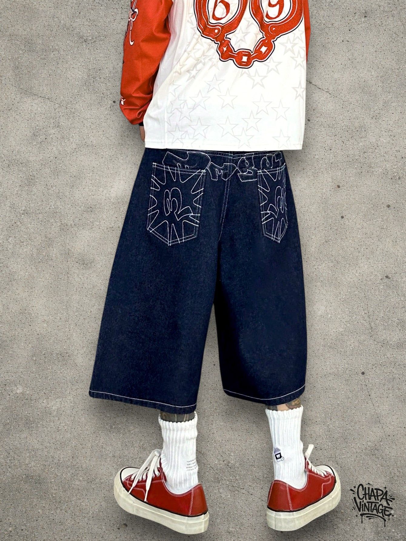 Japanese Brand Skate jeans jorts Size US 32 / EU 48 - 3 Thumbnail