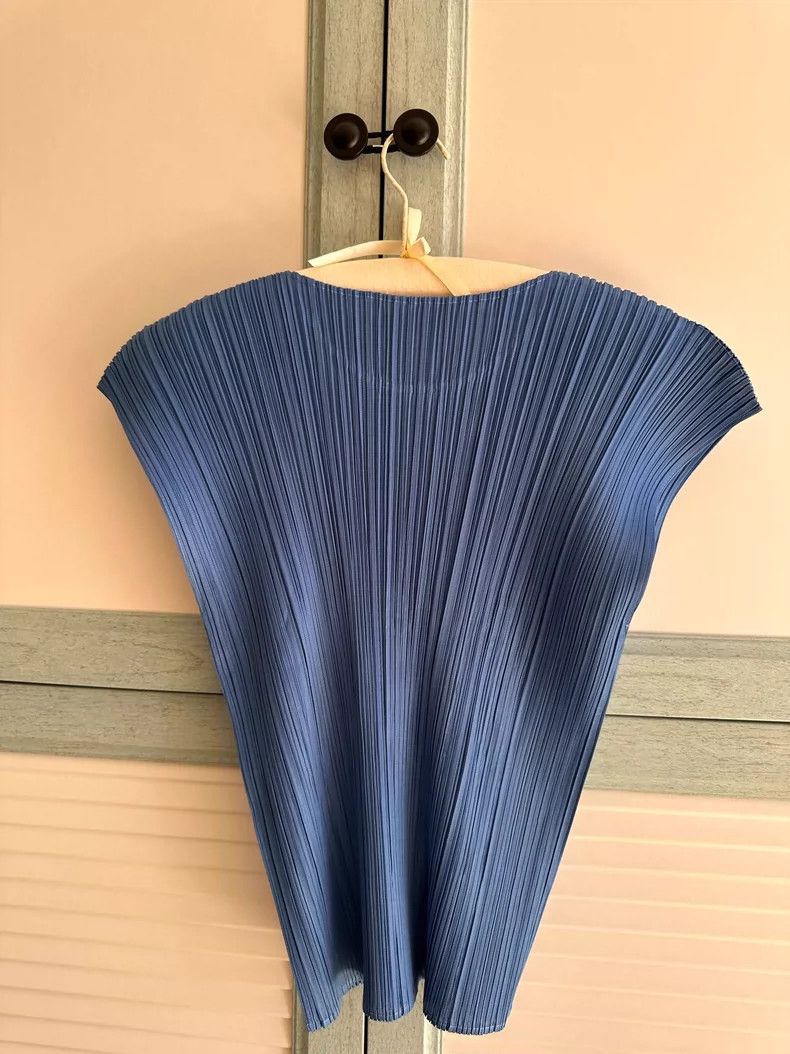 Issey Miyake issey miyake size:one size Blue short-sleeved top 2505-Nex Size XXS / US 00 / IT 34 - 5 Thumbnail