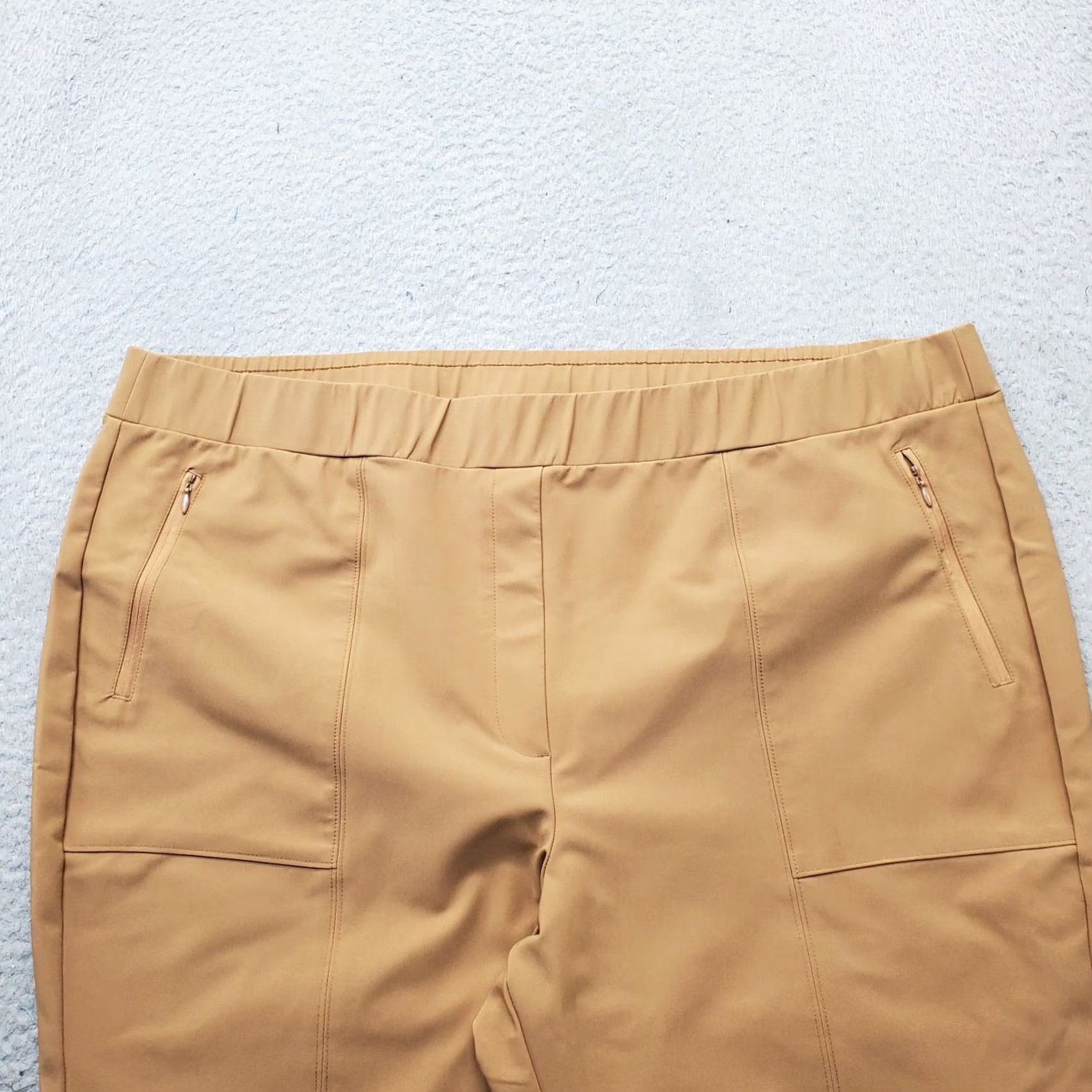 Vintage Lane Bryant Ankle Pants Womens 26 Tan Stretch Straight Leg Zipped Pocket Pull On Size 26" / US 2 / IT 38 - 7 Thumbnail