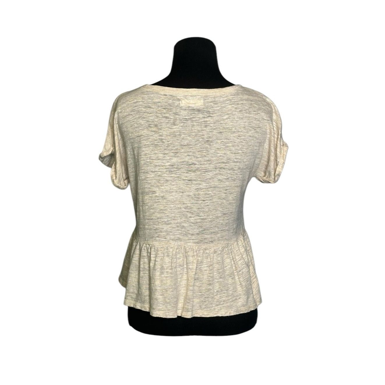 Madewell Madewell Antique Cream Linen Short Sleeves Tee size XS Size XS / US 0-2 / IT 36-38 - 8 Thumbnail