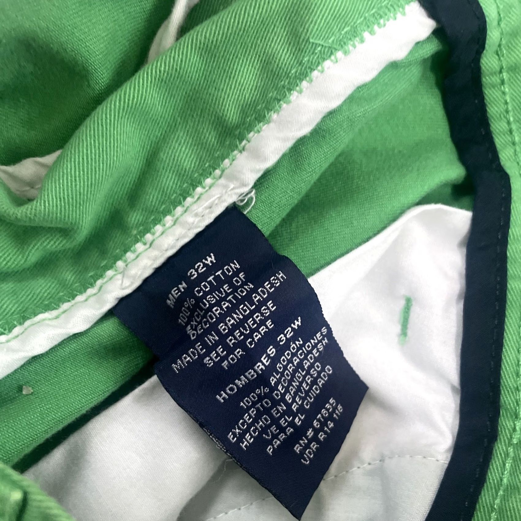 Nautica Nautica Shorts Men 32W Bright Green Deck Shorts Flat Chino Yachty Beach 32x9 Size US 32 / EU 48 - 5 Thumbnail