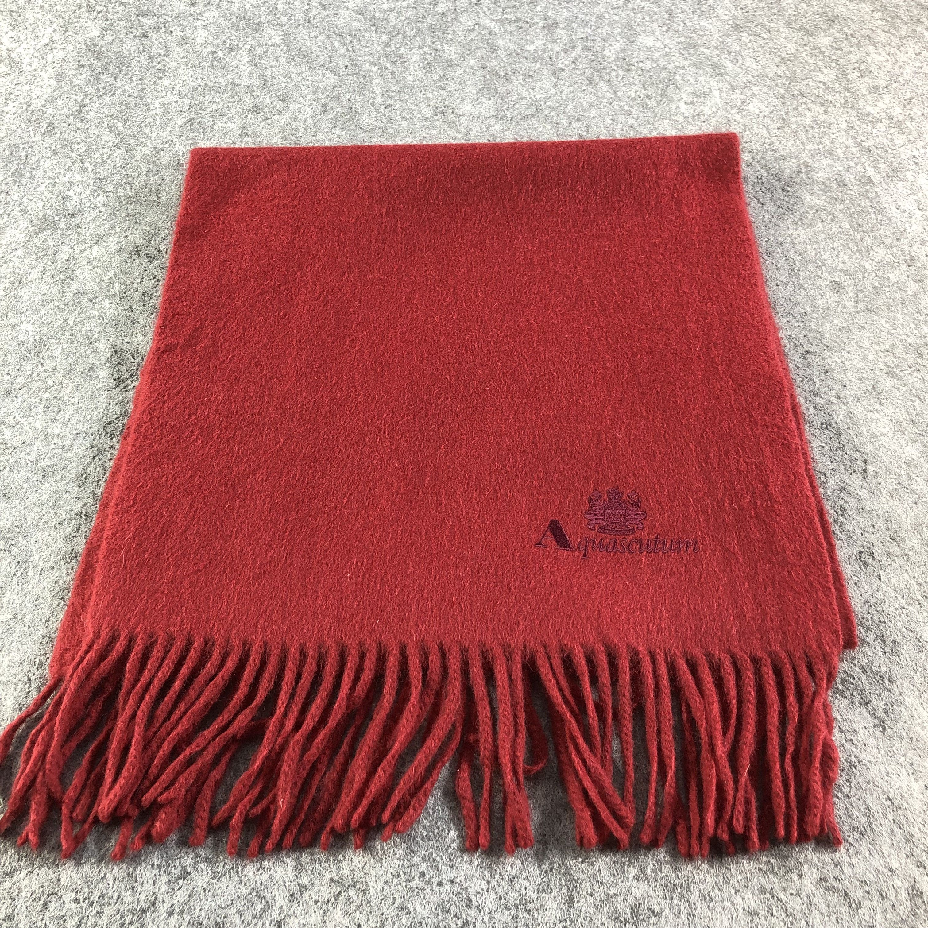 Aquascutum Aquascutum Plain Cashmere Scarf Muffler V1634 Size ONE SIZE - 2 Thumbnail