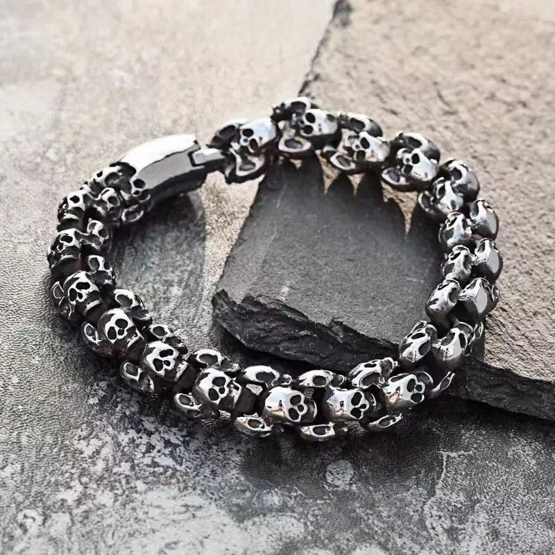 Designer × Japanese Brand × Vintage Hip Hop Vintage Ghost Head Punk Bracelet Size ONE SIZE - 2 Thumbnail