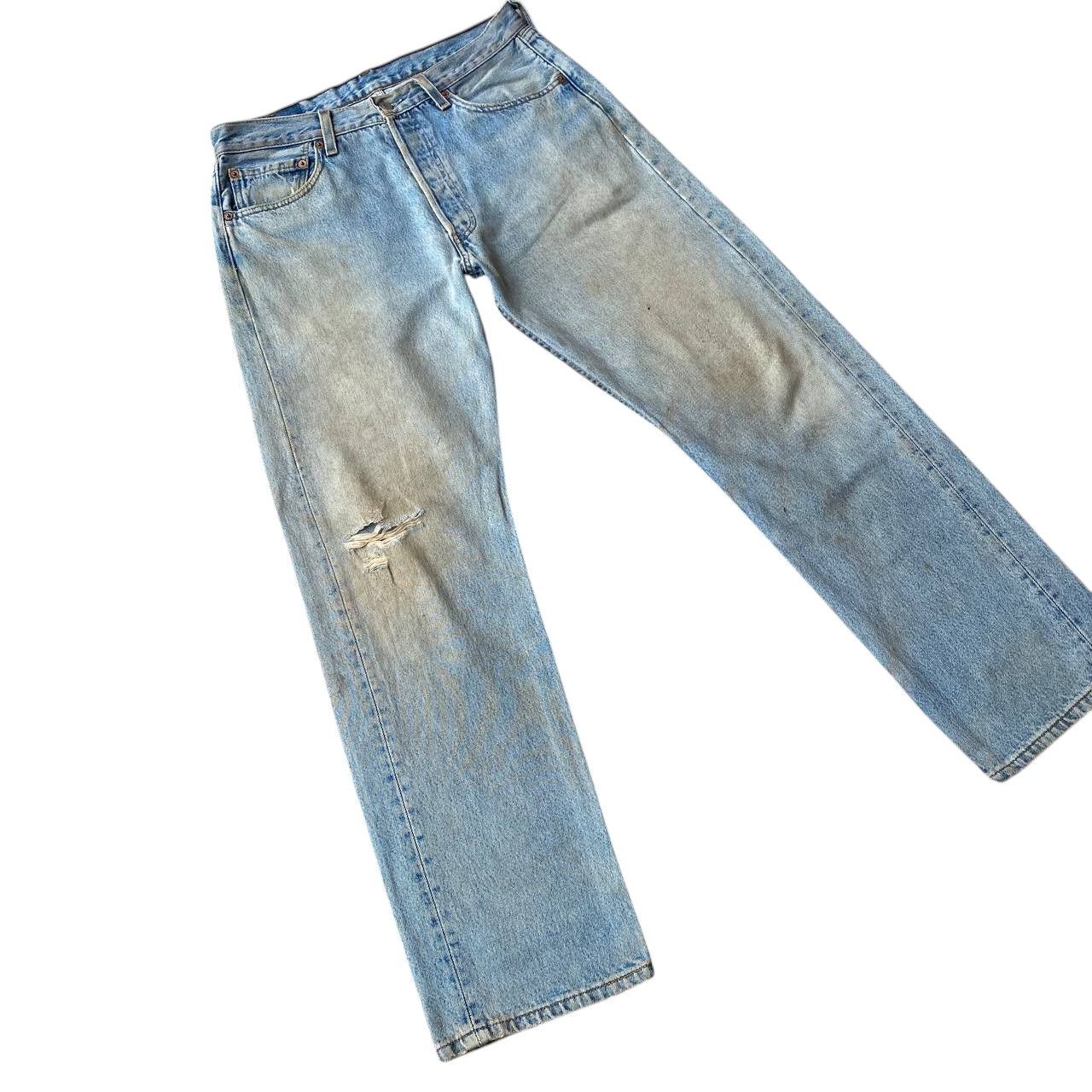 Levi's Vintage Clothing VINTAGE 00S LEVIS 501 DISTRESSED DENIM W32X29"(J09-03) Size US 32 / EU 48 - 5 Thumbnail