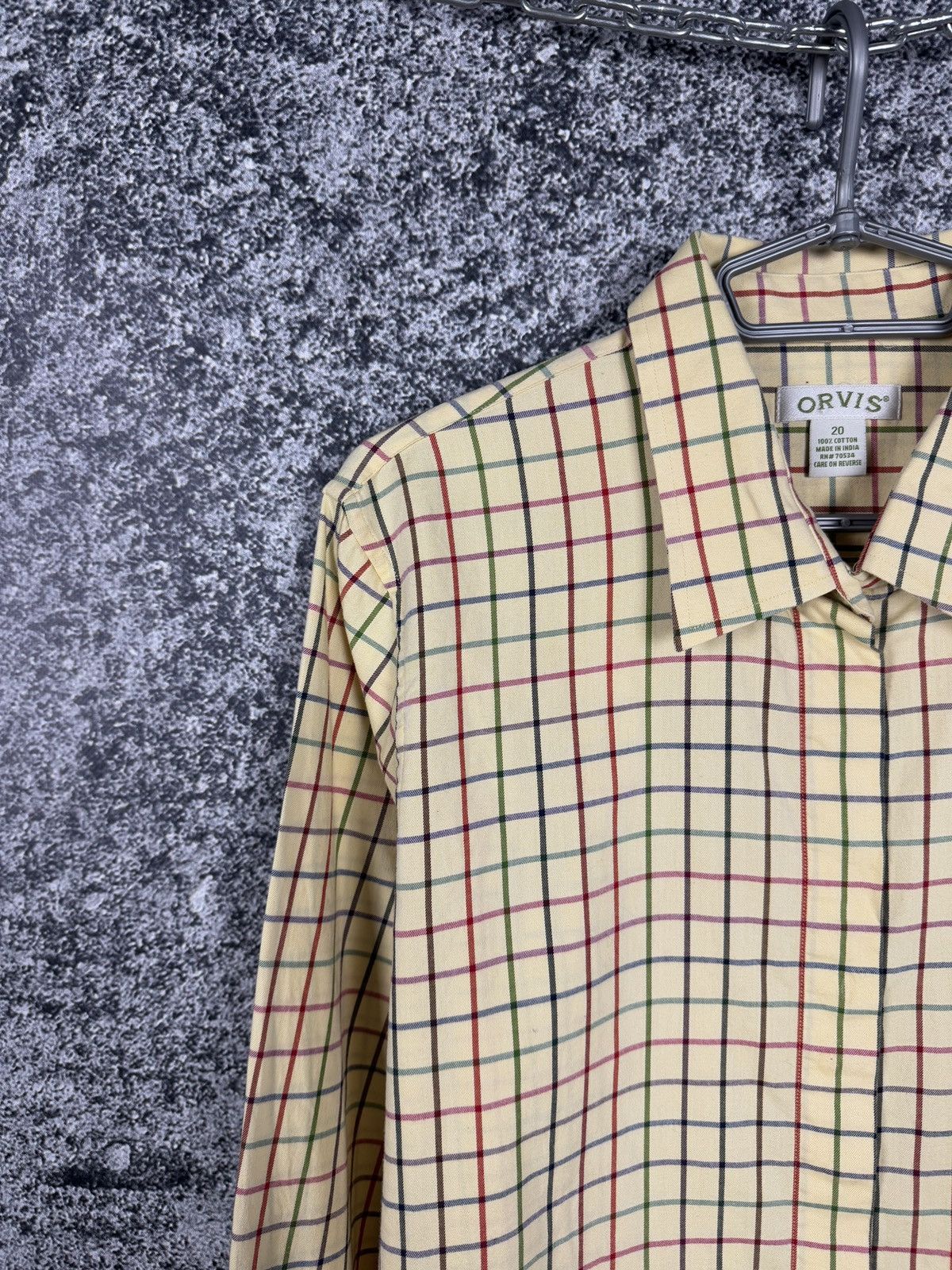 Orvis Women Orvis Dress Long Sleeve Plaid Shirt Button Up Size 20 Size XXL / US 16-18 / IT 52-54 - 3 Thumbnail