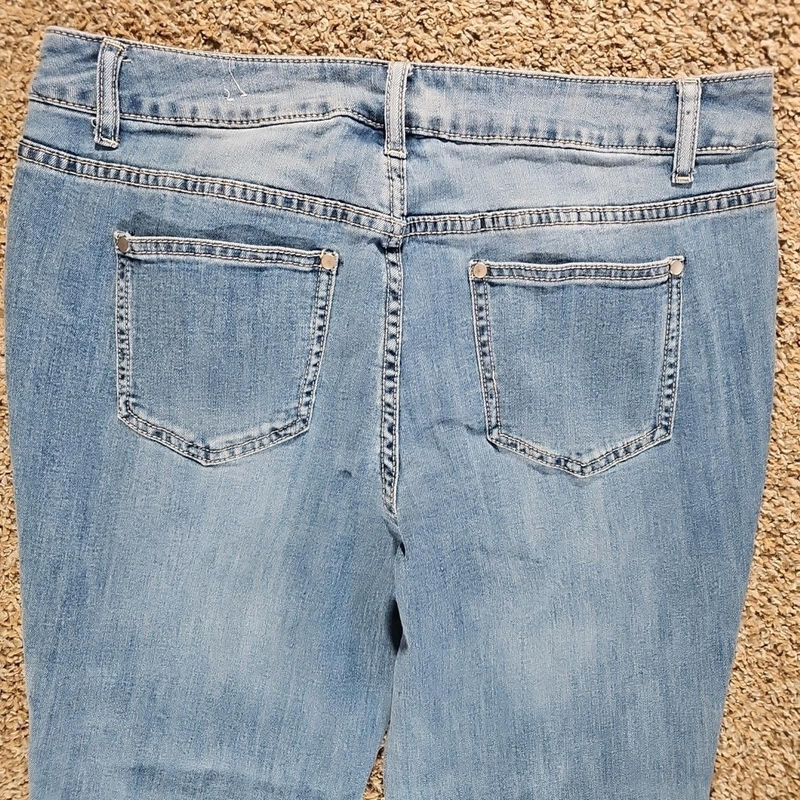 Other Christopher Banks Sz 12 Embroidered Floral Jeans Size 34" / US 12 / IT 48 - 8 Thumbnail