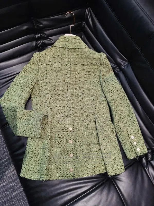 Chanel Chanel Green Wool Jacket for Women . Size M / US 6-8 / IT 42-44 - 2 Thumbnail