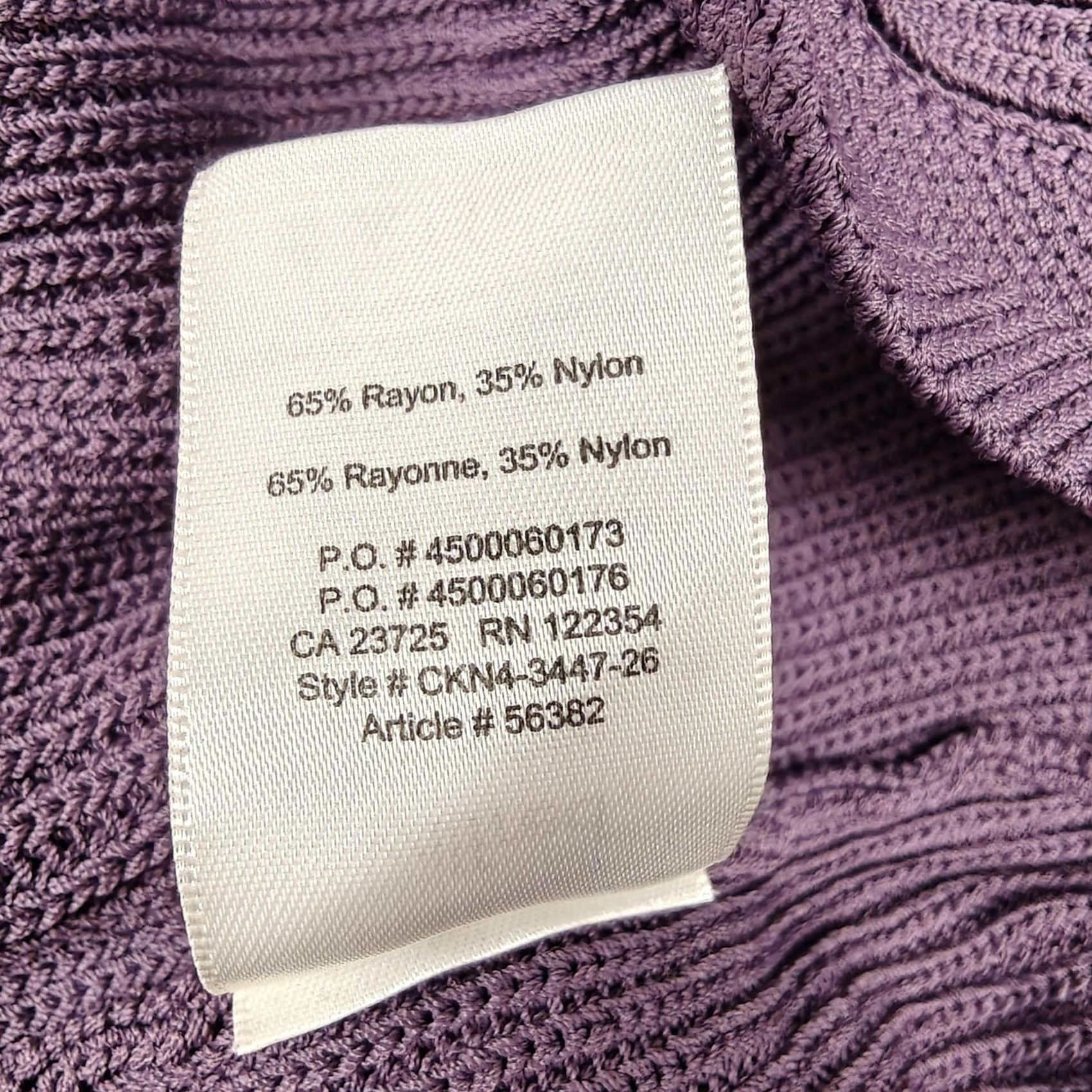 Vintage Wilfred Sweater Dress Womens S Purple Knit Sleeveless Mini Fall Winter Ribbed Clothing Shirt? Size S / US 4 / IT 40 - 6 Thumbnail