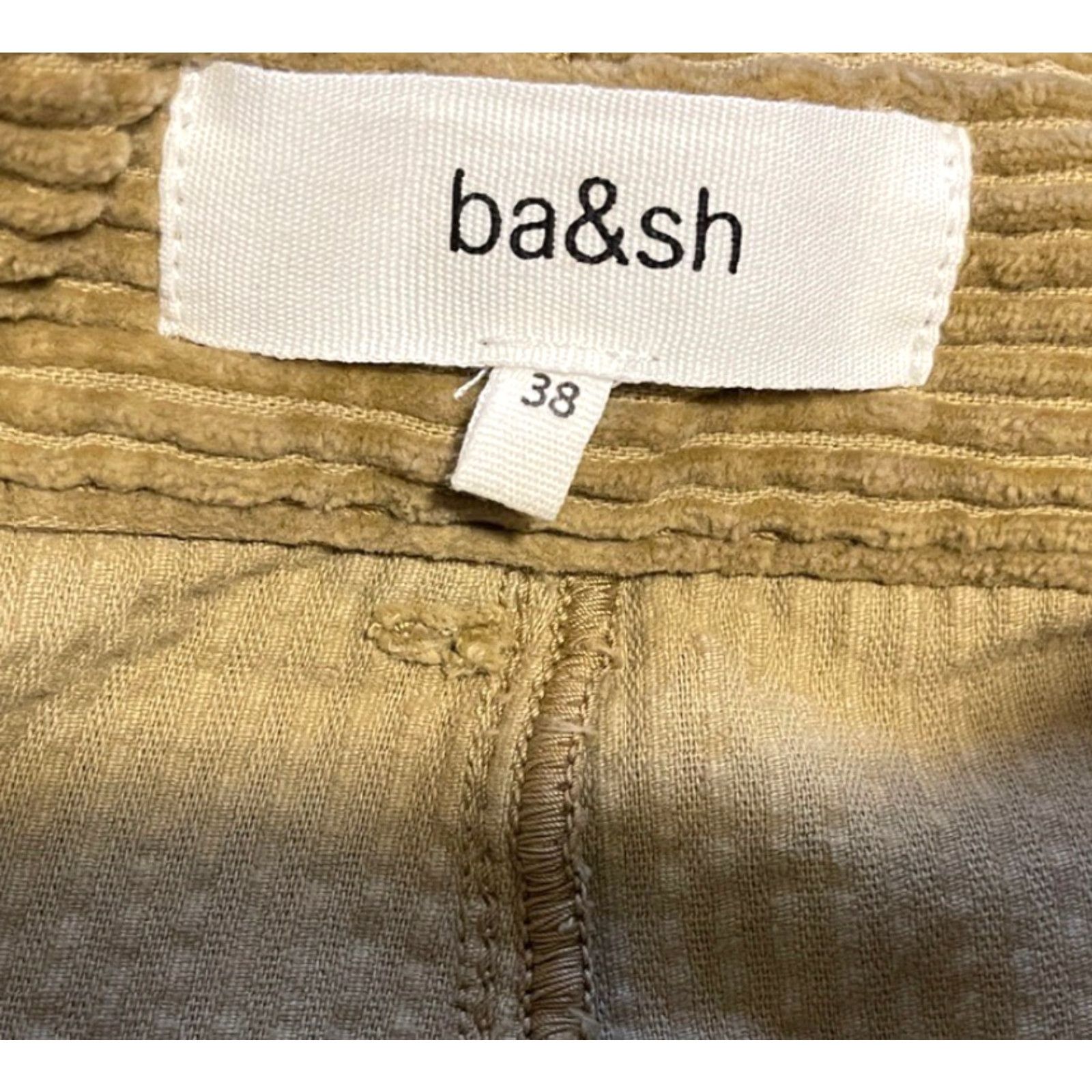 ba&sh ba&sh Trousers Wide Leg Women Regular 38 Brown Corduroy Rope Belt Pockets Size 26" / US 2 / IT 38 - 3 Thumbnail