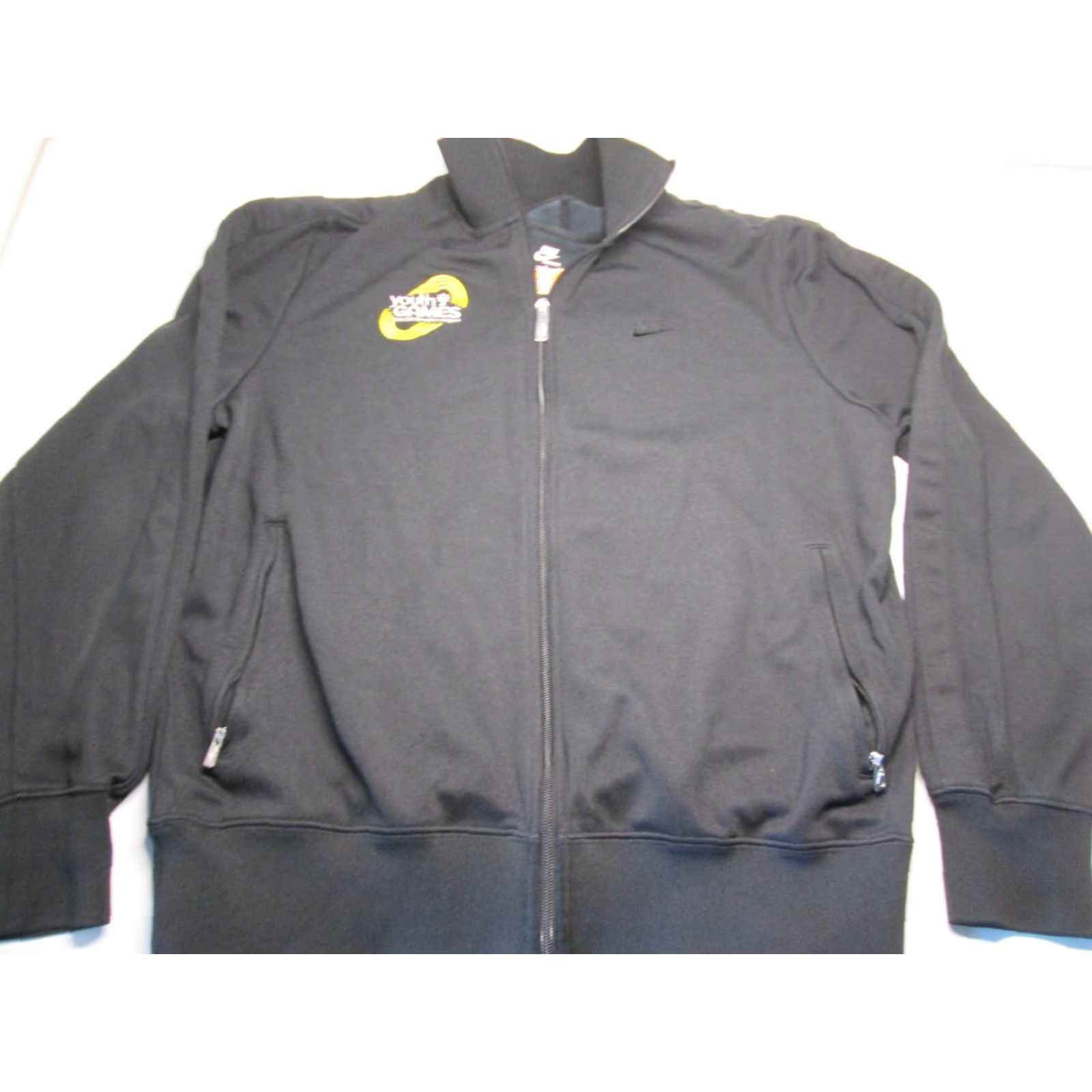 Nike Nike Mens L Track Jacket Black Outerwear Zip Pockets Solid Long Sleeve Jacket Mens Size US L / EU 52-54 / 3 - 2 Thumbnail