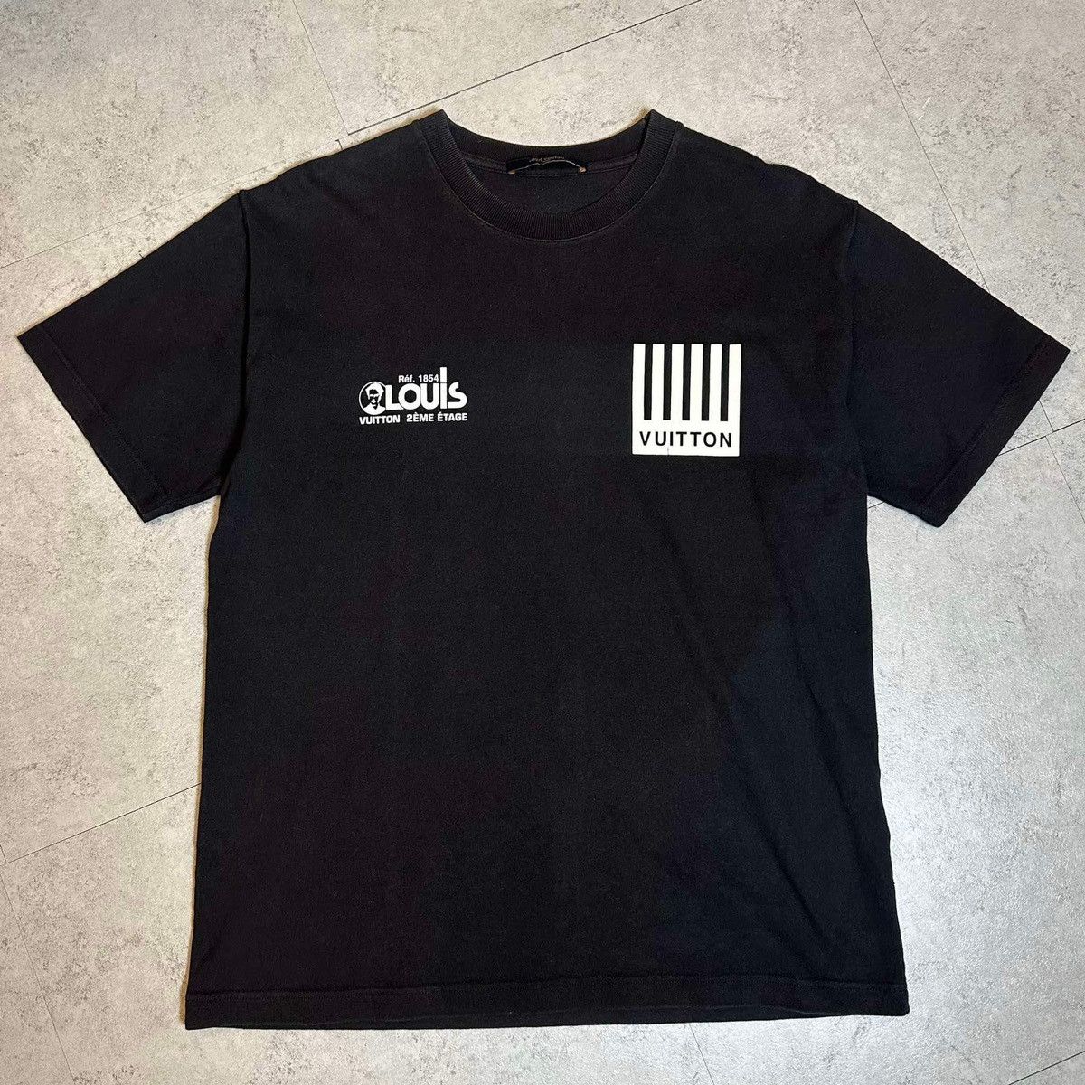 【美品】LOUIS VUITTON 反転ロゴ　チェーン　Tシャツ　ブラック　L LOUIS VUITTON ルイ・ヴィトン 20SS 国内正規品 ICONS チェーン