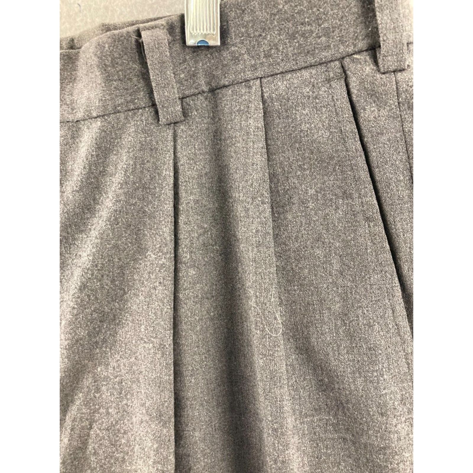 Hart Schaffner Marx VINTAGE Hart Schaffner Marx Classic Suit Pants Mens 36 Gray 100% Wool Flat Front 80s 90s Size 36R - 6 Thumbnail