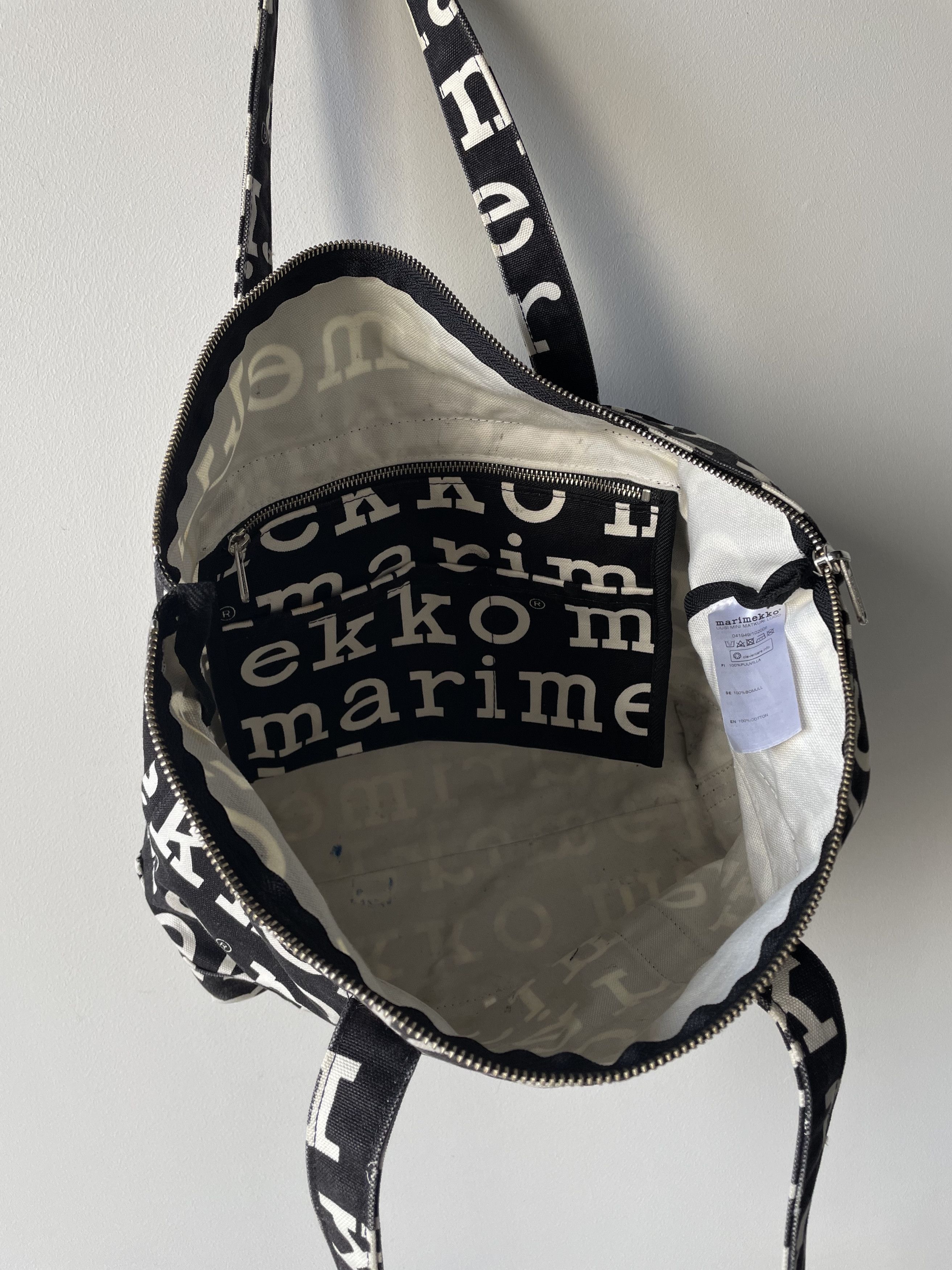 Marimekko Marimekko Monogram Letter Pattern Handbag 7791AC Size ONE SIZE - 8 Thumbnail