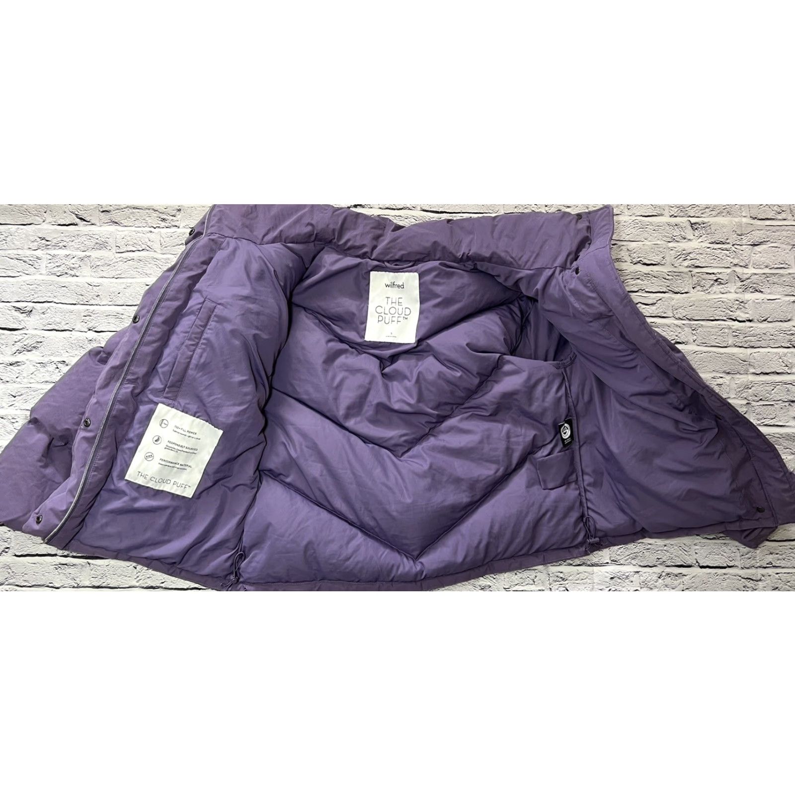 Vintage VINTAGE Wilfred Coat Womens Purple The Cloud Puff Goose Down Puffer Jacket Chevron S Size S / US 4 / IT 40 - 5 Thumbnail