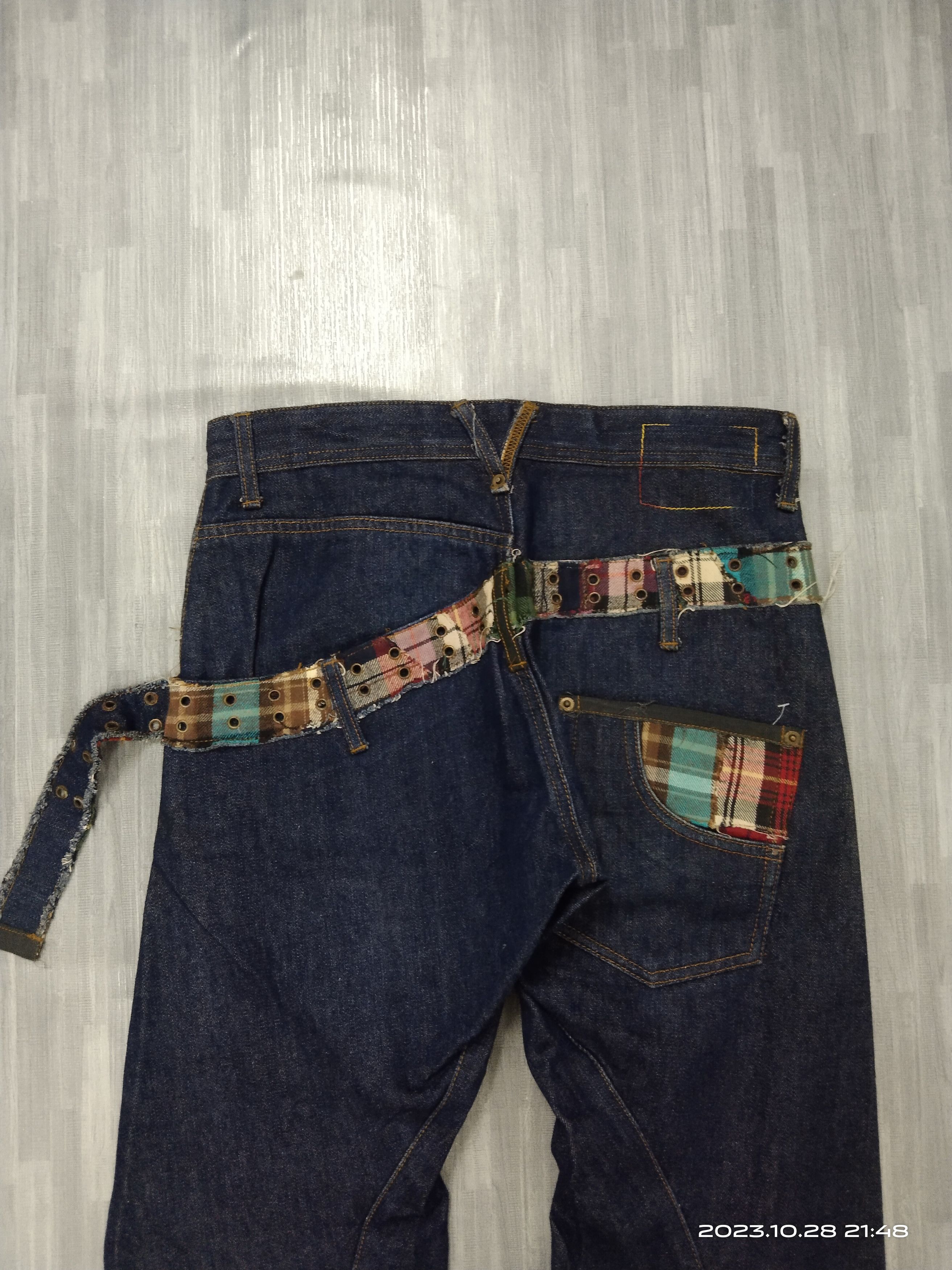 Japanese Brand BREATHMINT TWIST SLASH BELT DENIM PANTS Size US 30 / EU 46 - 5 Thumbnail