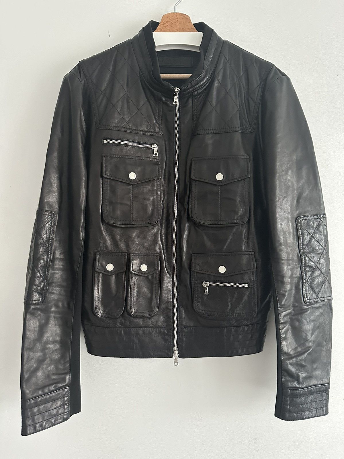 Neil Barrett Leather Pocket Jacket Leather Jackets