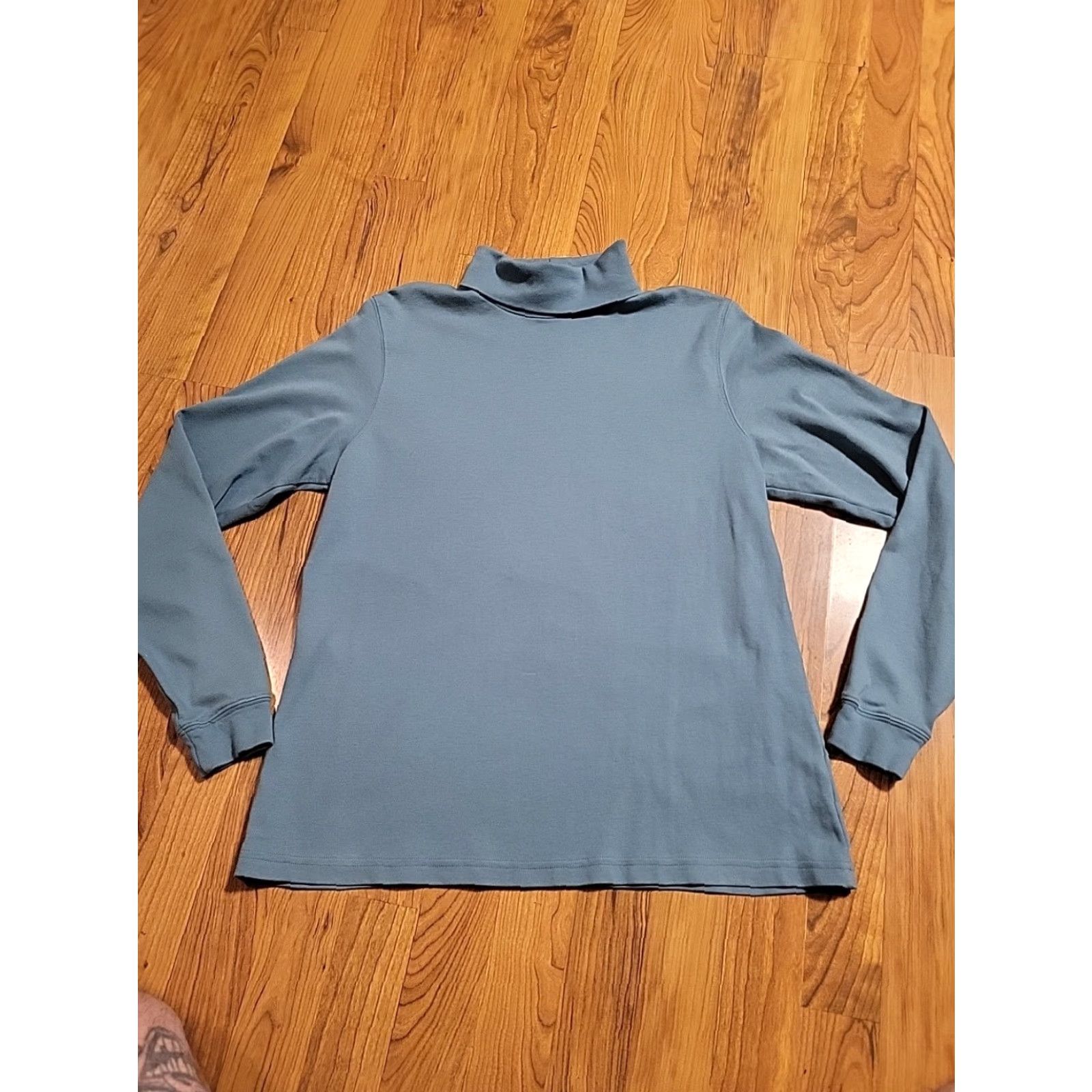 Vintage VINTAGE L.L. Bean Shirt Women's Lg-reg Green Longsleeve Turtleneck Cotton EUC Size L / US 10 / IT 46 - 3 Thumbnail