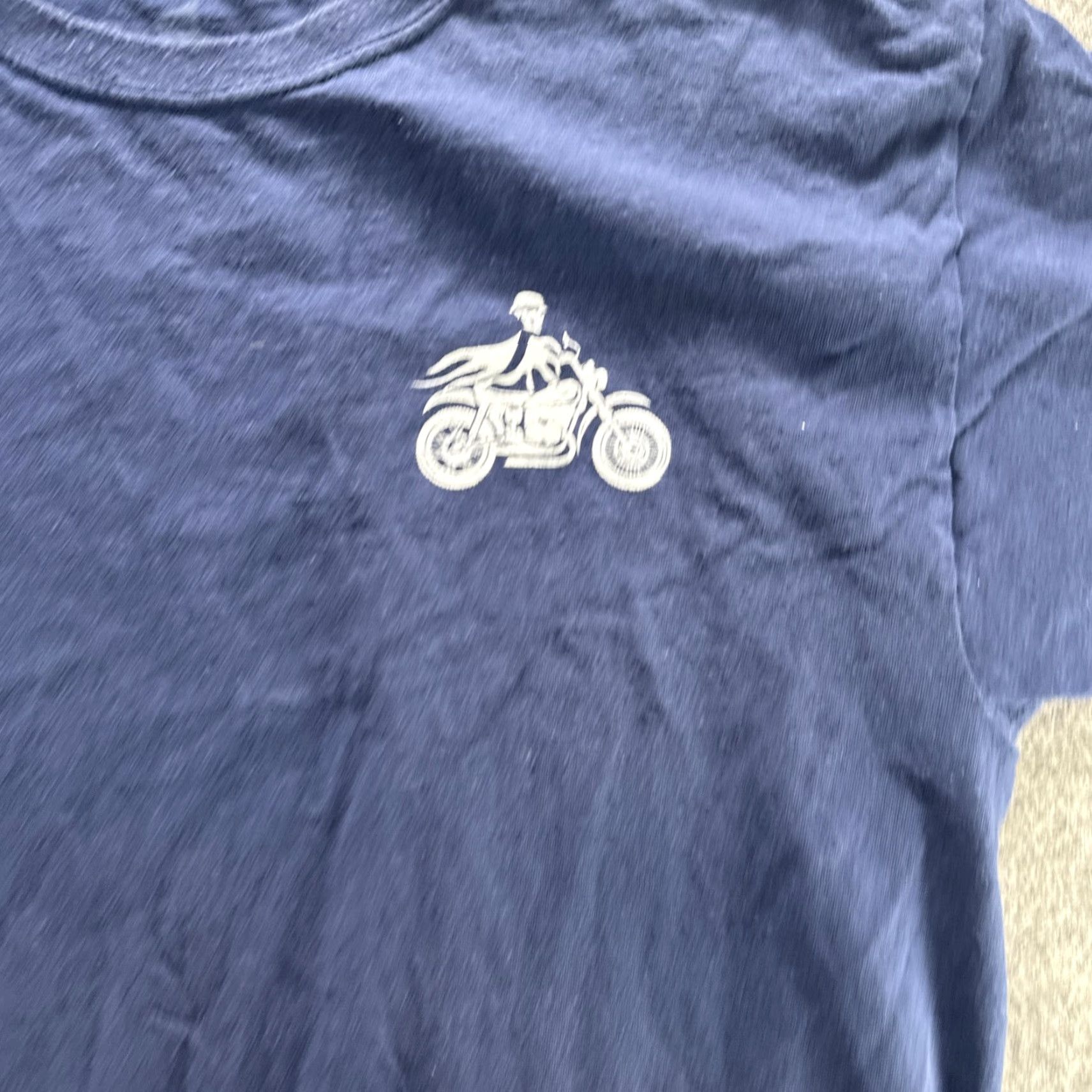 Hanes PAPA THE MAN THE MYTH THE BIKER LEGEND Shirt Mens Large Blue Graphic Print Shirt Size US L / EU 52-54 / 3 - 7 Thumbnail