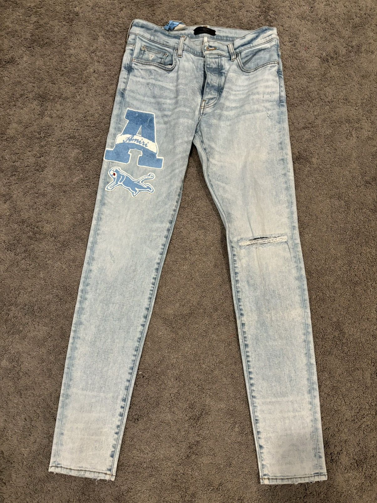 Amiri Amiri Varsity Patch jeans Size US 33 - 1 Thumbnail