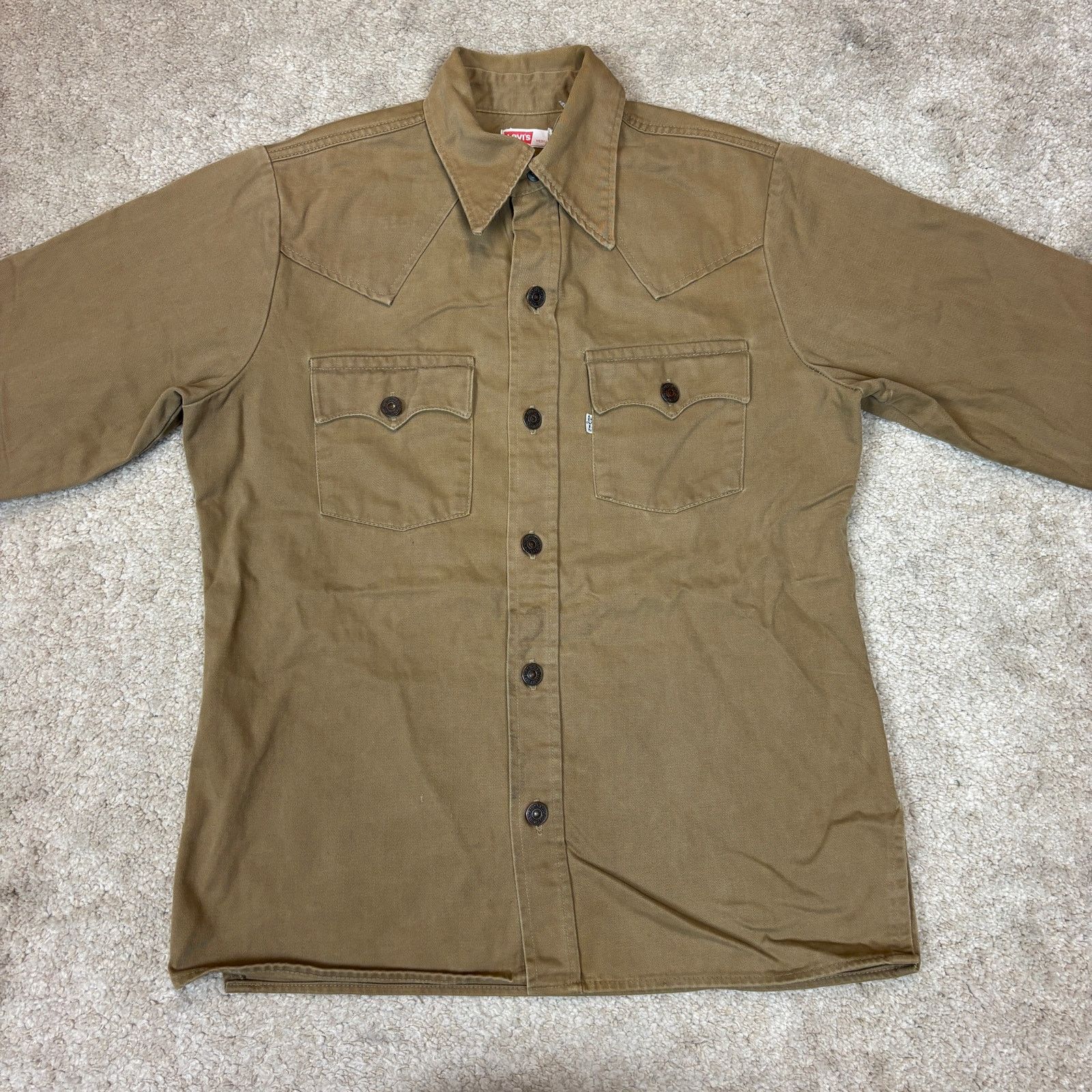 Levi's Vintage 70s Levi's Work Shirt Button Up Men's M White Tab Size US M / EU 48-50 / 2 - 2 Thumbnail