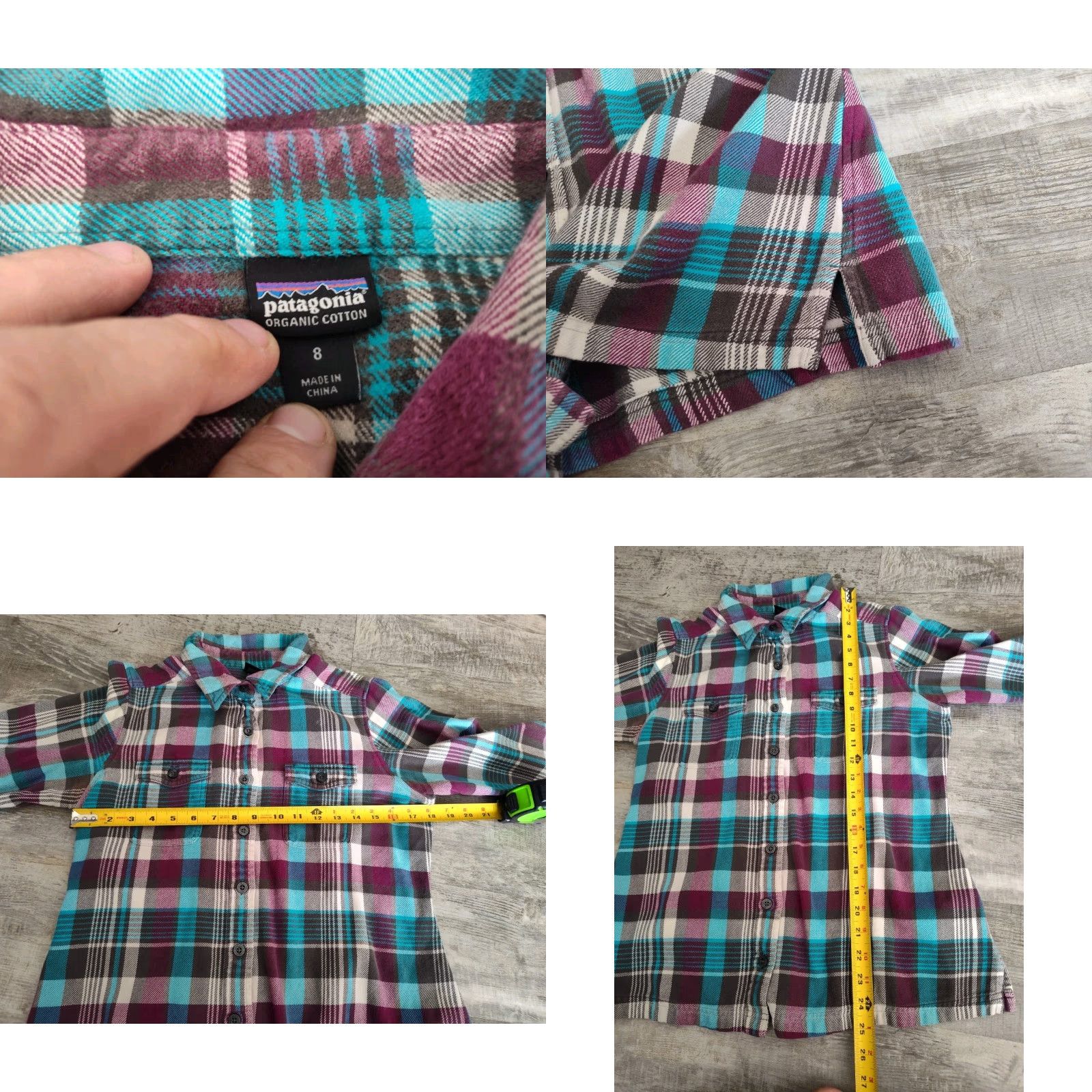 Patagonia Patagonia Fjord Flannel Button Shirt Womens 8 Plaid Organic Cotton M 53915 Size M / US 6-8 / IT 42-44 - 8 Thumbnail
